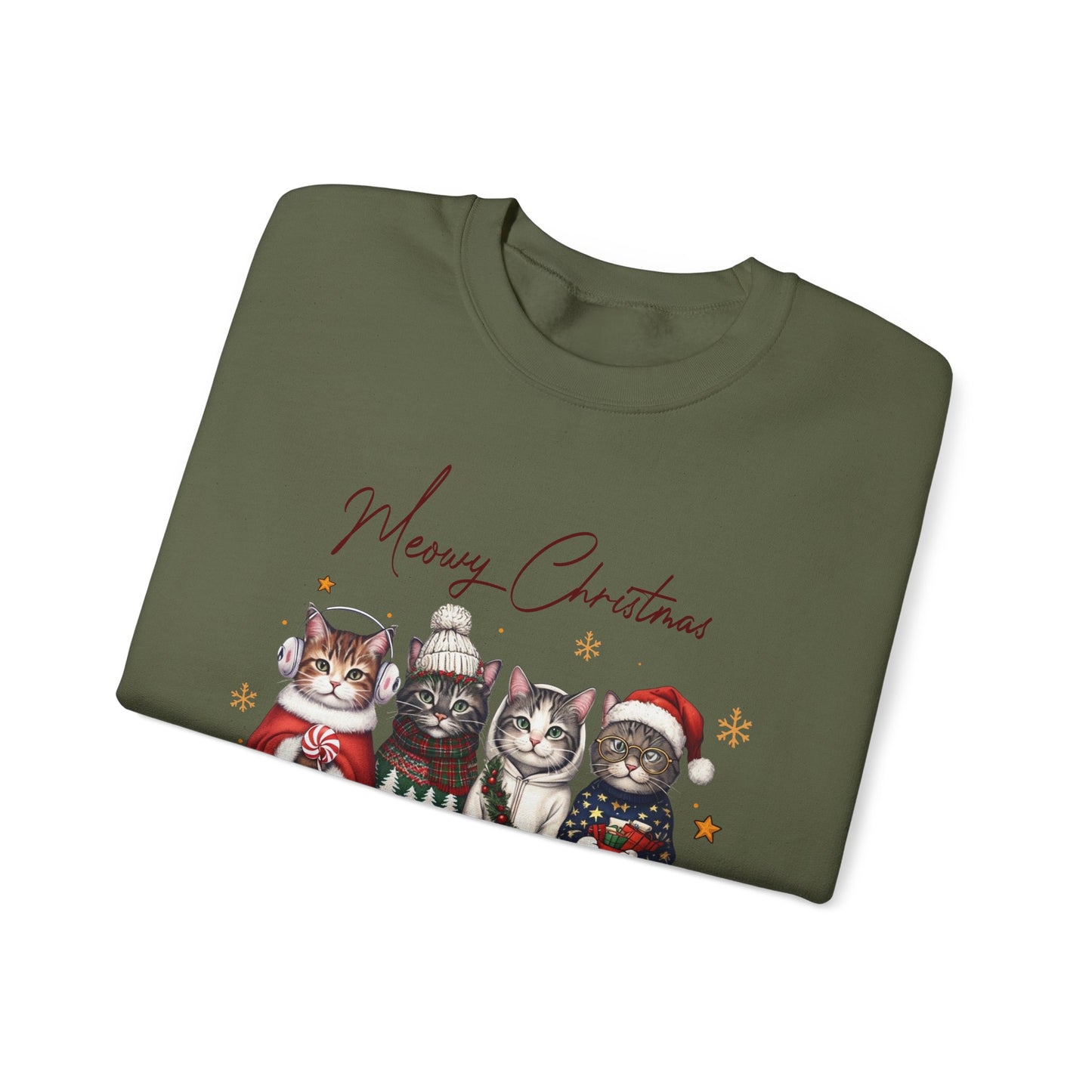 🐾✨ Meowy Christmas Sweatshirt – Festive Cats & Cozy Holiday Cheer 🎄🐱