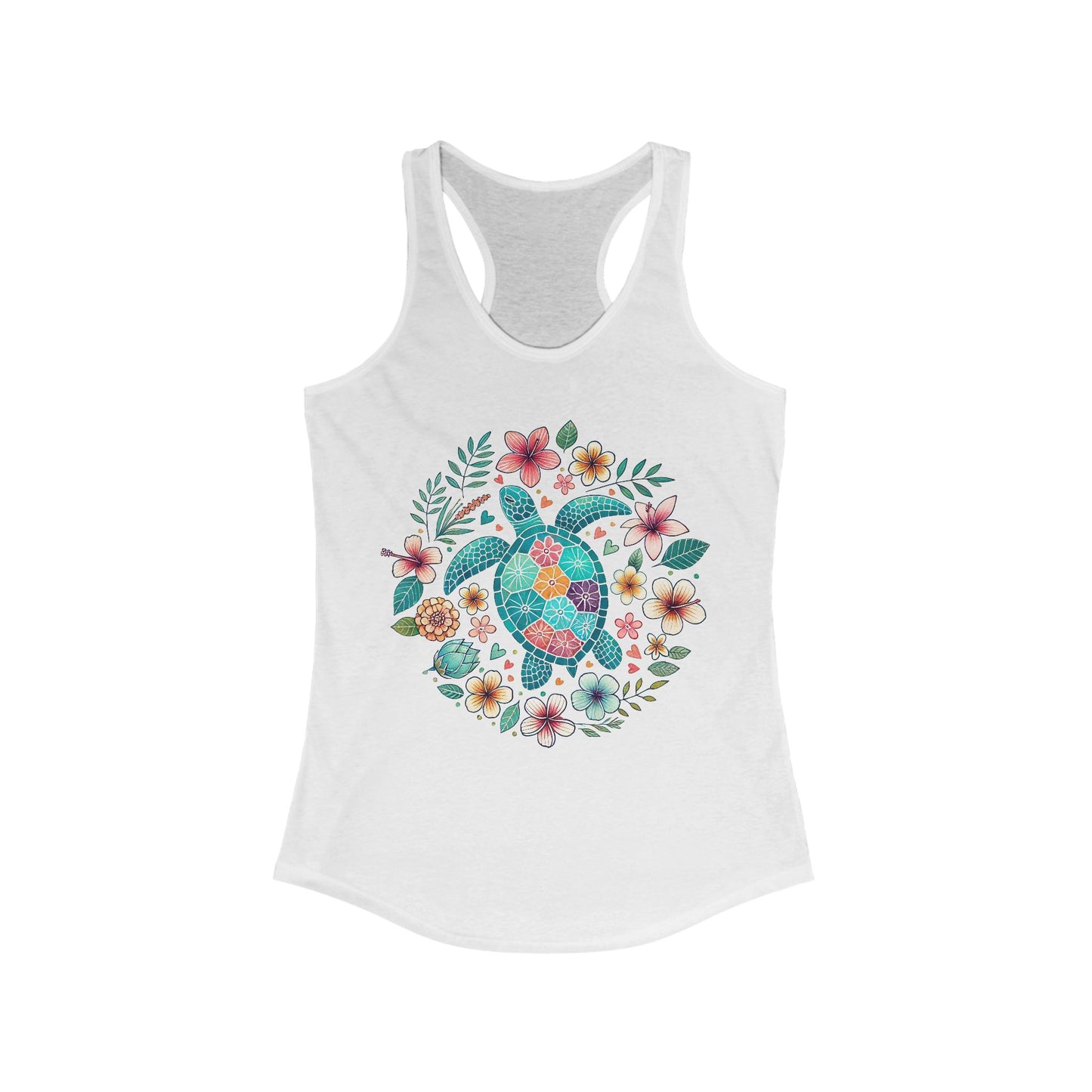🐢🌊 Serenidad de tortuga marina: camiseta de tirantes con vibraciones pacíficas del océano