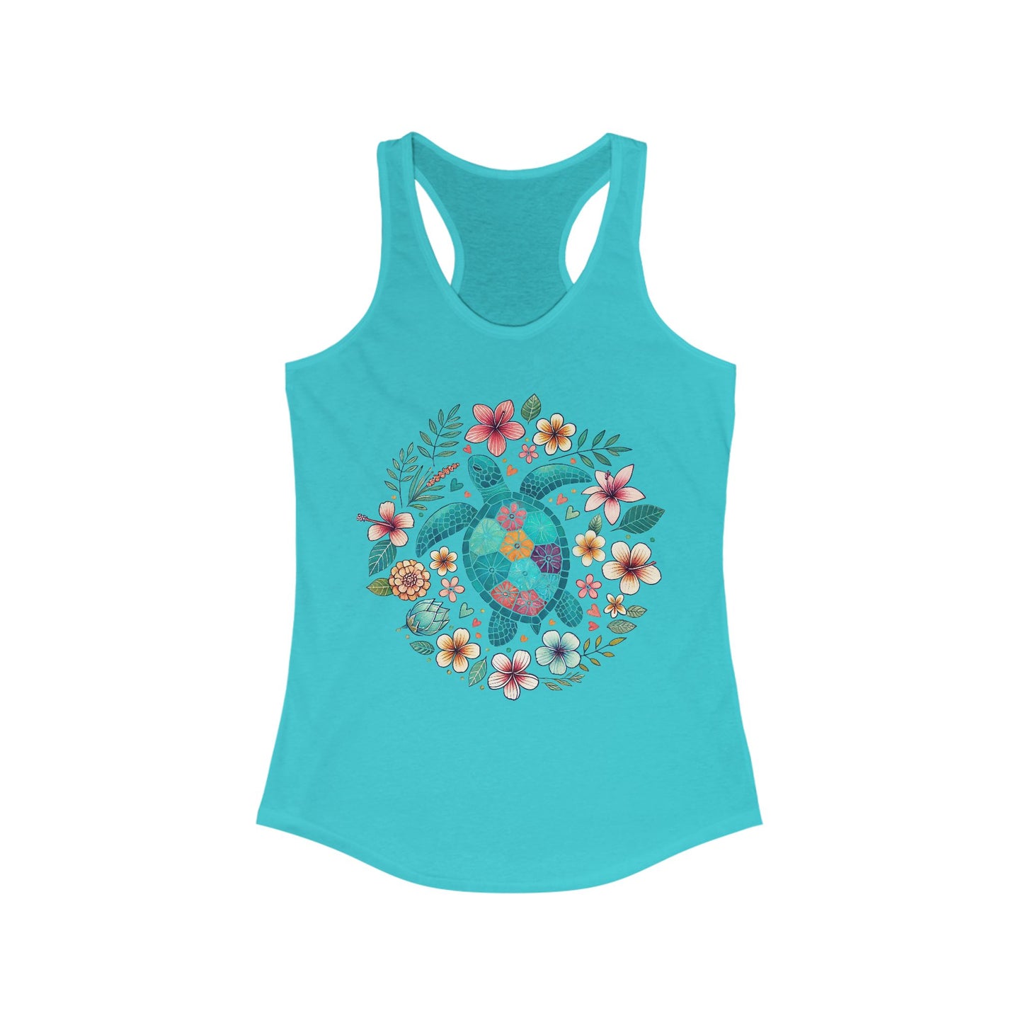 🐢🌊 Serenidad de tortuga marina: camiseta de tirantes con vibraciones pacíficas del océano