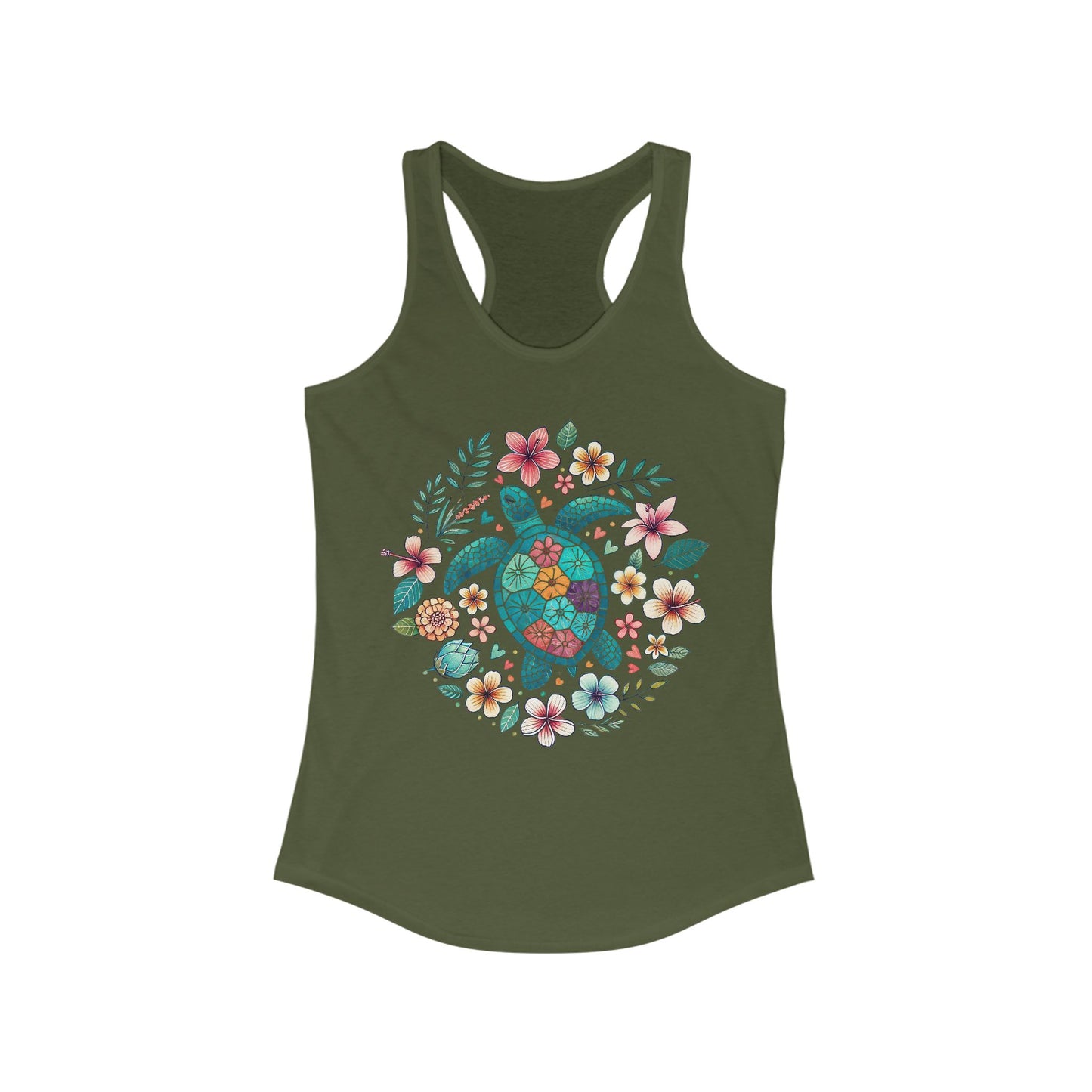 🐢🌊 Serenidad de tortuga marina: camiseta de tirantes con vibraciones pacíficas del océano