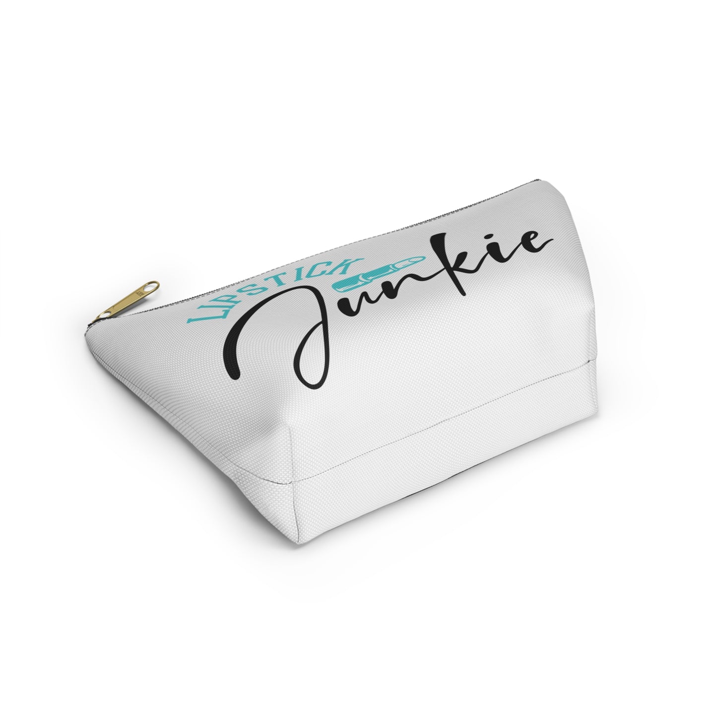 Accessory Pouch – "Lipstick Junkie" Teal Makeup Bag