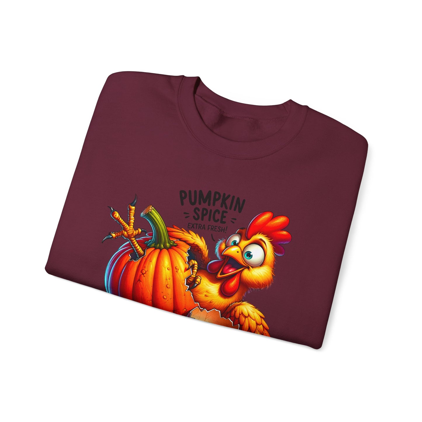 🎃🐔 Pumpkin Spice Chicken Sweatshirt – Funny Fall Extra Fresh Design 🍂