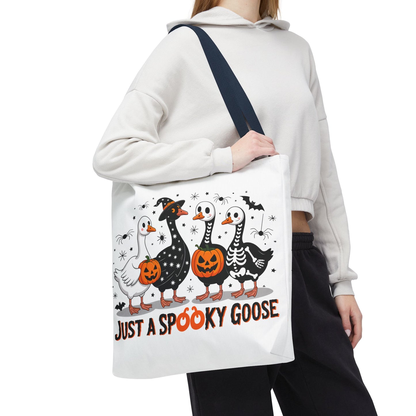 🦢 Just a Spooky Goose Tote Bag – Honkin’ Into Halloween 🎃👻