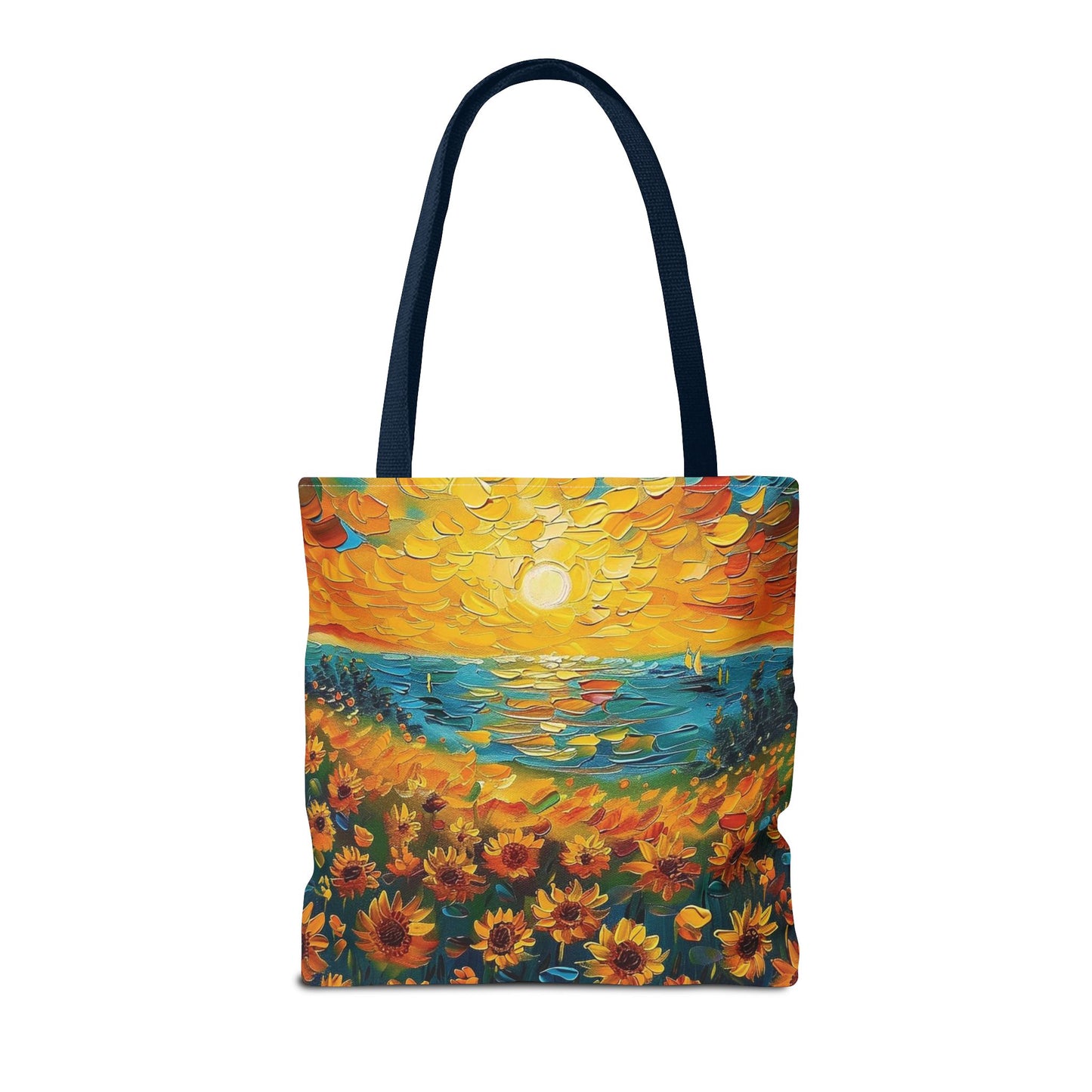 🌻 Girasoles al Atardecer – Bolso Tote Vibrante y Artístico 🌅