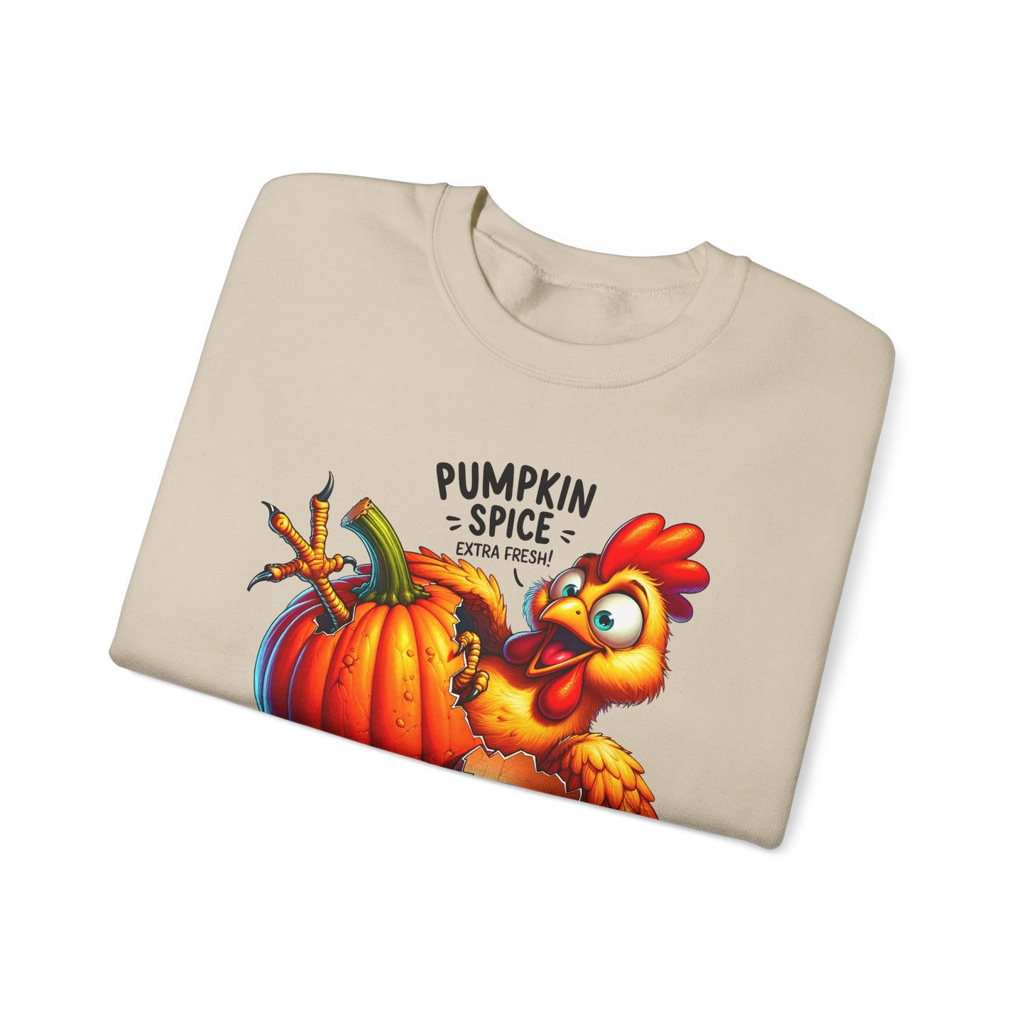 🎃🐔 Pumpkin Spice Chicken Sweatshirt – Funny Fall Extra Fresh Design 🍂