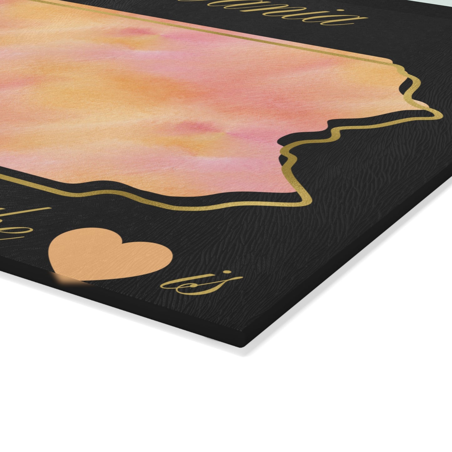 🧡 Pennsylvania State Cutting Board – Warm Peach Tones & Elegant State Pride