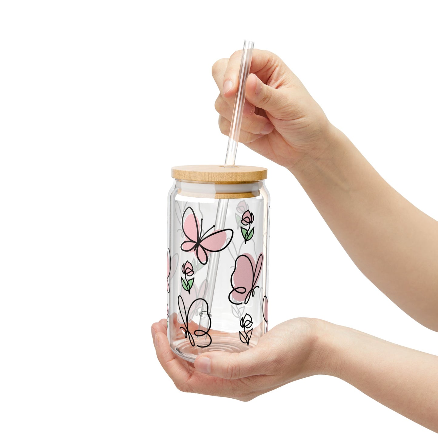 Vaso para beber con forma de mariposa rosa: una fantasía elegante para tus momentos de sorbo