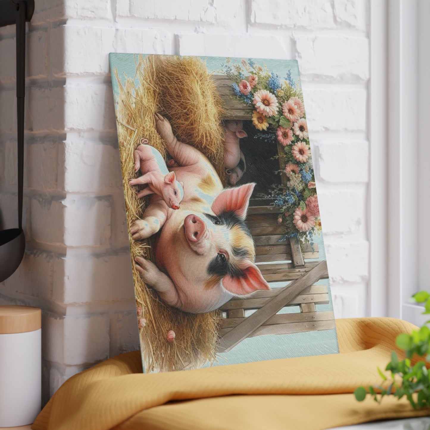 Tabla de cortar de cerdo, amantes de los animales, decoración de granja, accesorios de cocina, regalo único, tabla de charcutería, tabla de cortar personalizada, cocinas de cerdo