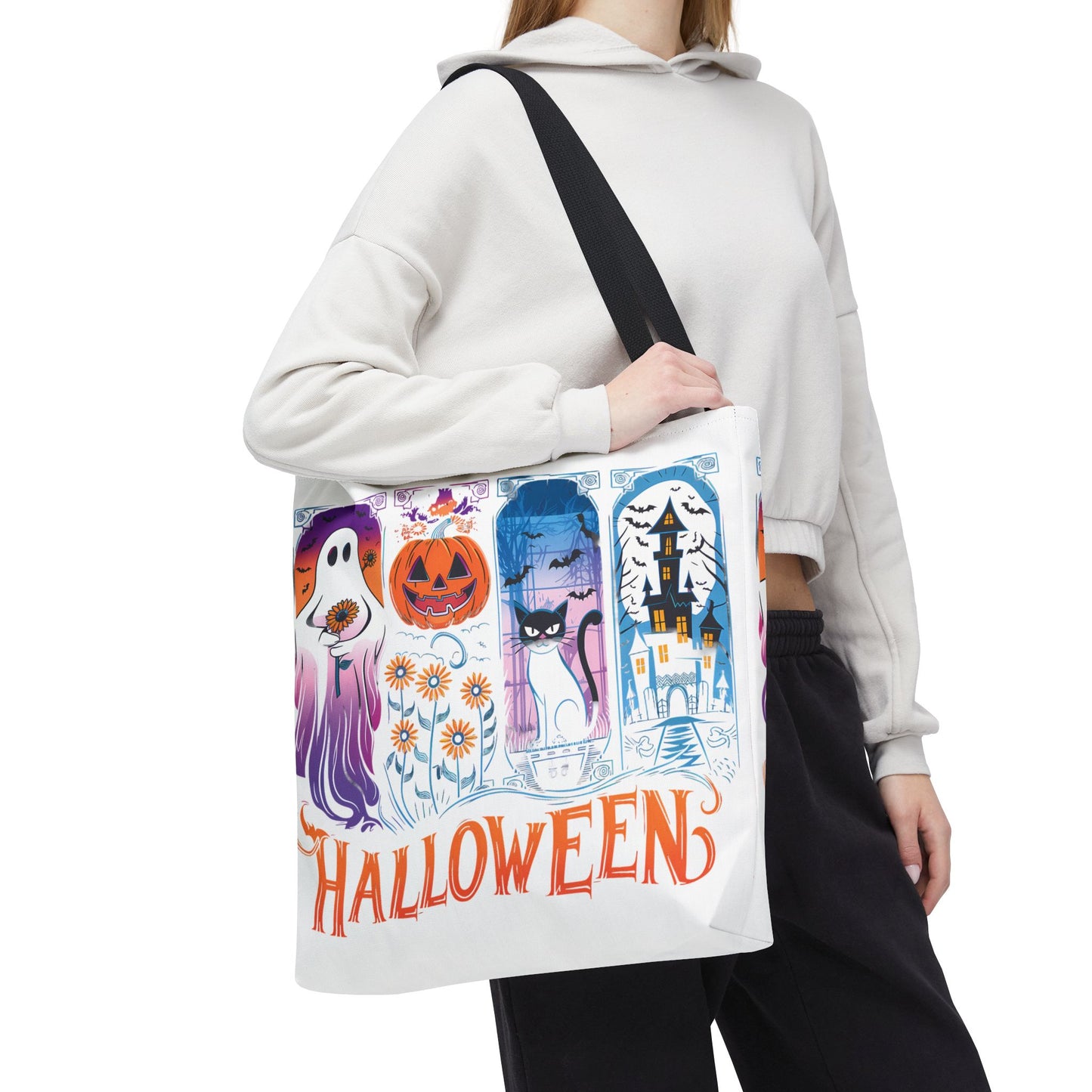 🎃 Haunted Halloween Tote Bag – Spooky Style with Autumn Vibes 👻