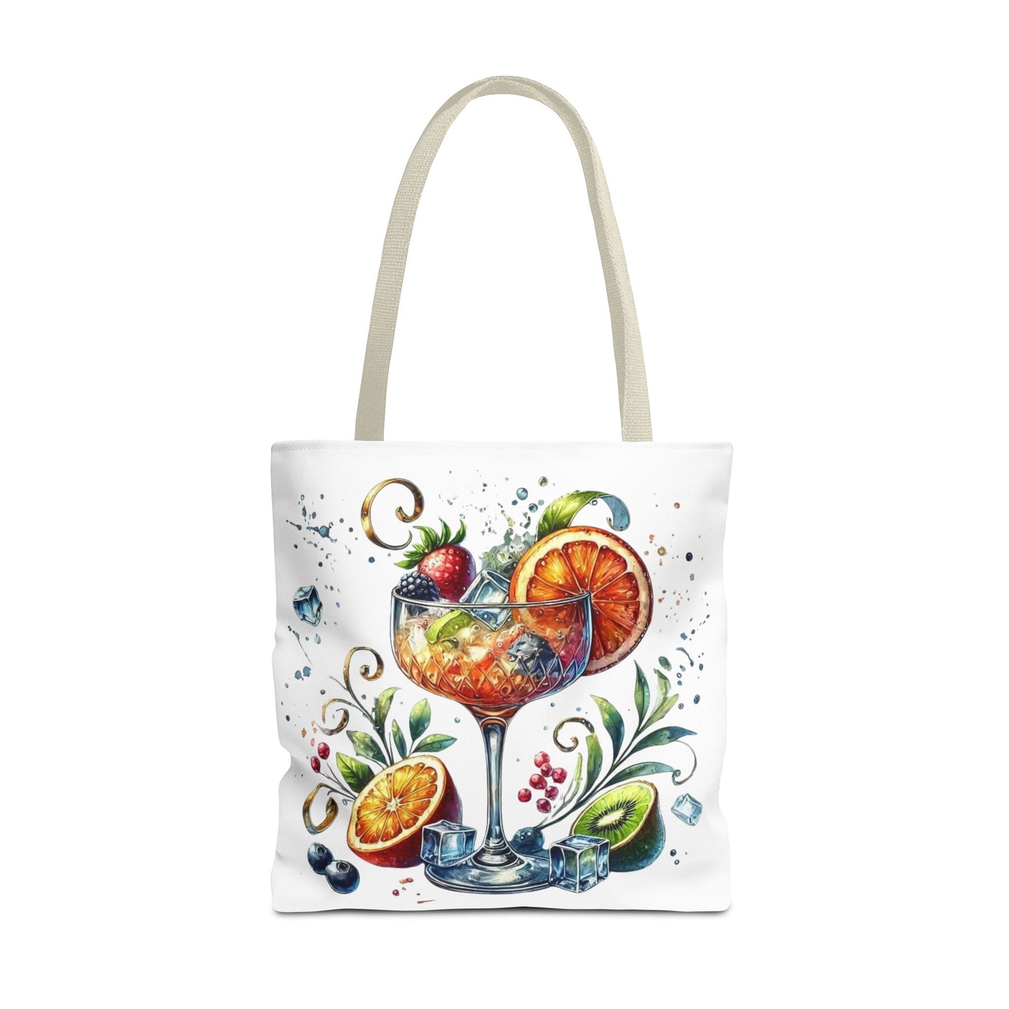 Bolso de cóctel, bolso para bebidas afrutadas, bolso de playa tropical, elegante bolso de lona, ​​regalo para amantes de los cócteles, bolso de mano divertido, práctico bolso de verano.