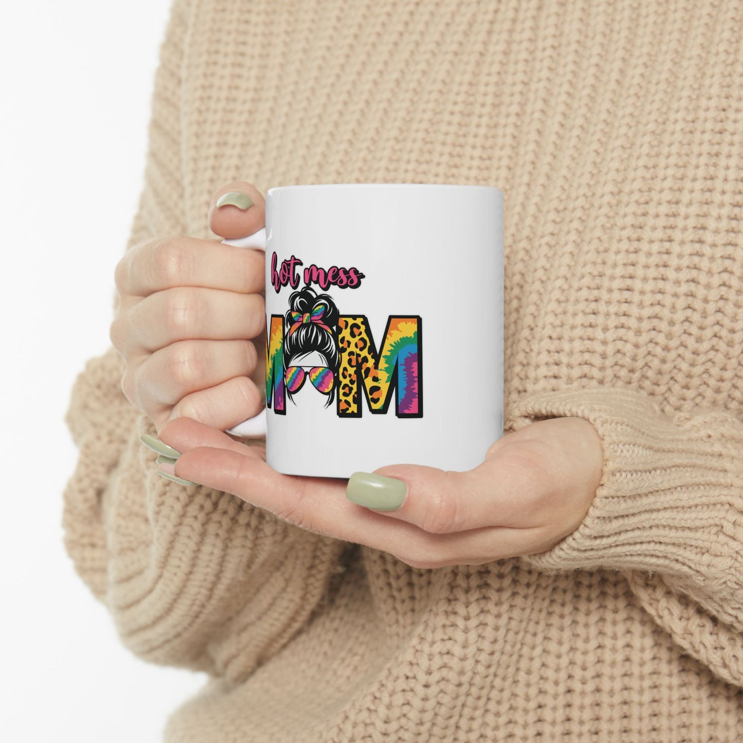 💥 Hot Mess Mom Mug – Fun, Vibrant, and Perfect for the Colorful Mom! 🌈