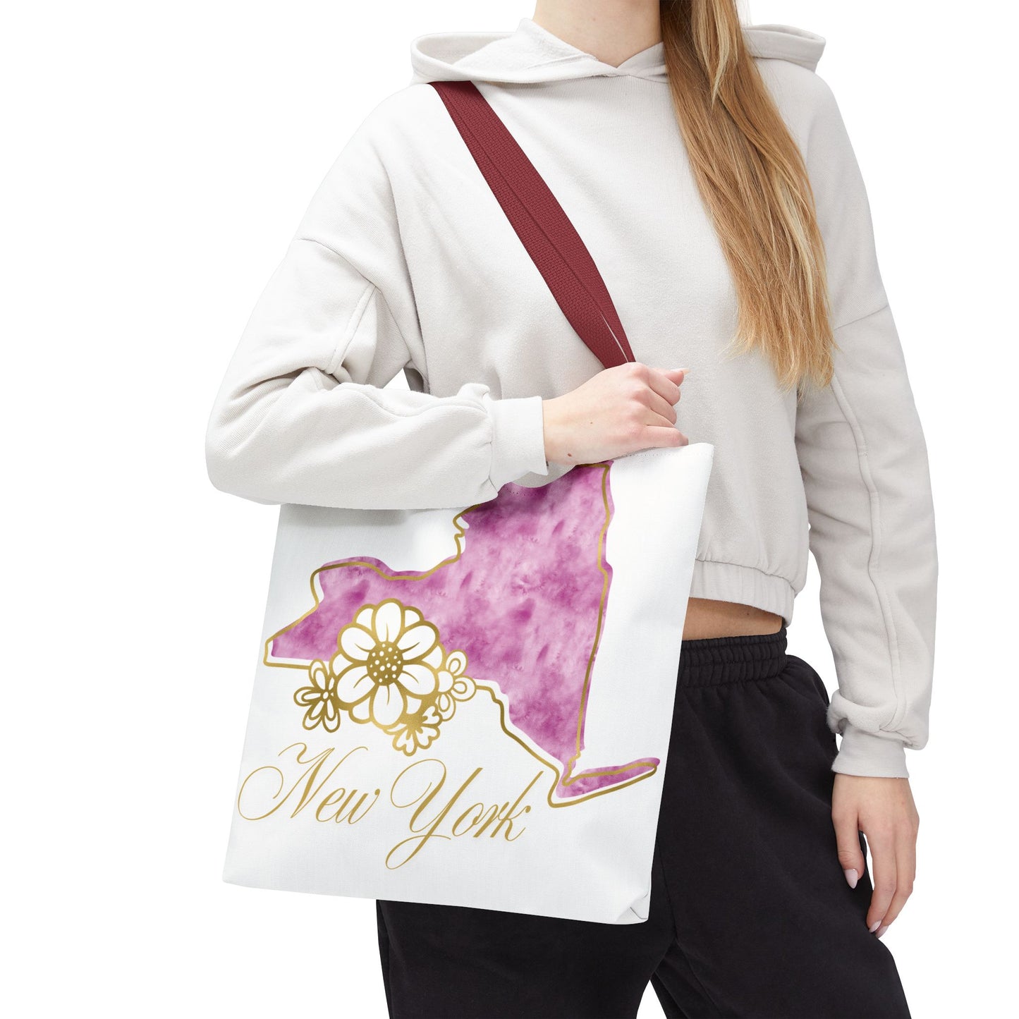 🗽 New York State Floral Tote Bag – Chic, Practical & City Charm 🌸