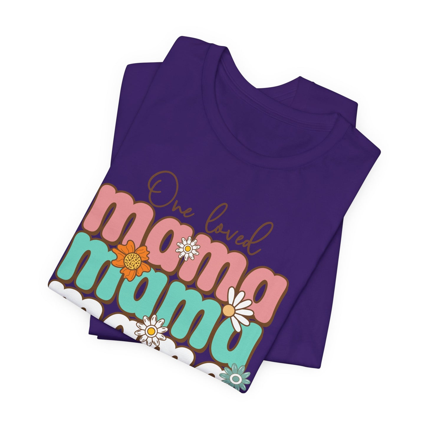 👕 Mama, Mama, Mama, Mama Boho-Style T-Shirt – Joyful Chaos of Motherhood 🌿