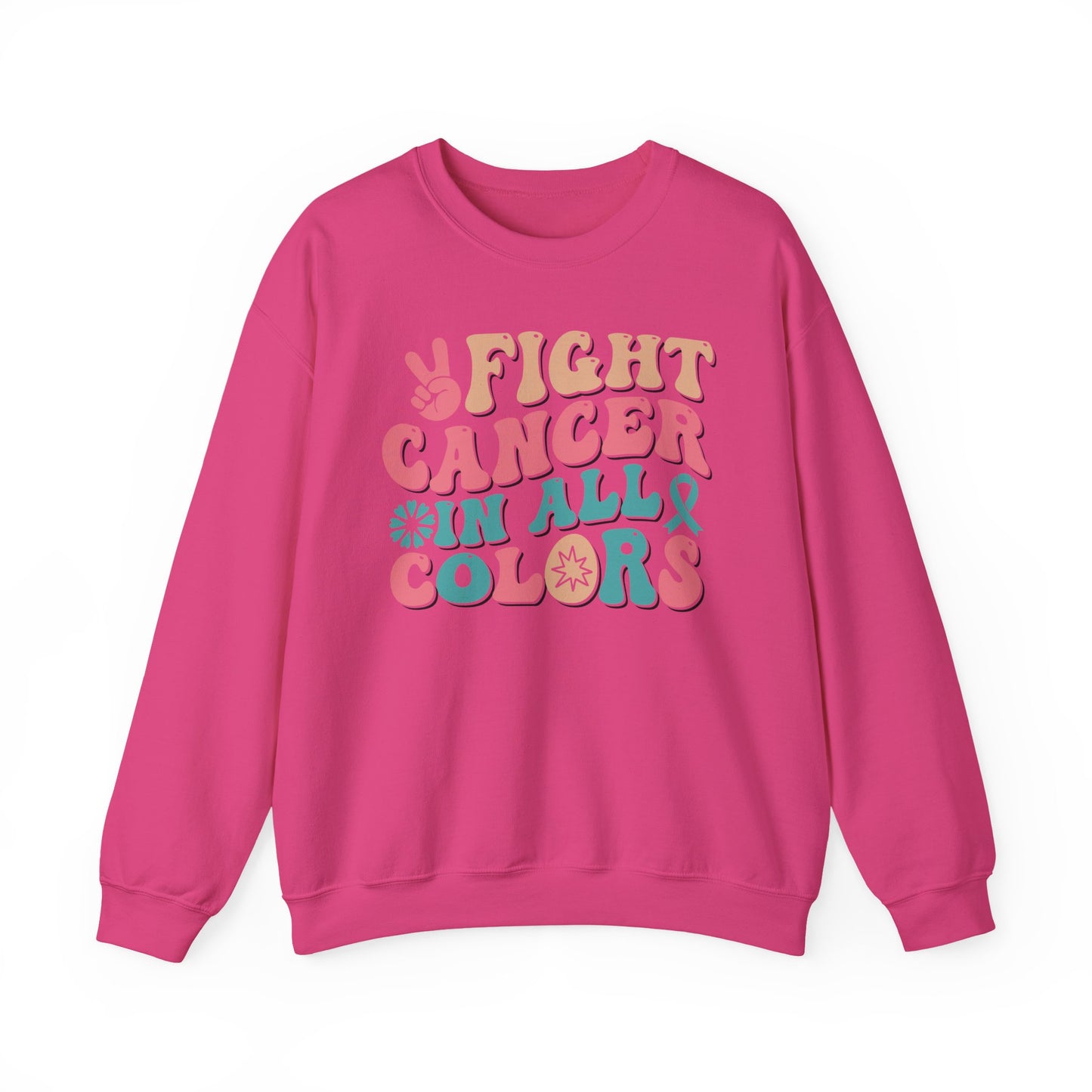🌈✌️ Fight Cancer in All Colors Sweatshirt – Multi-Awareness Support Crewneck