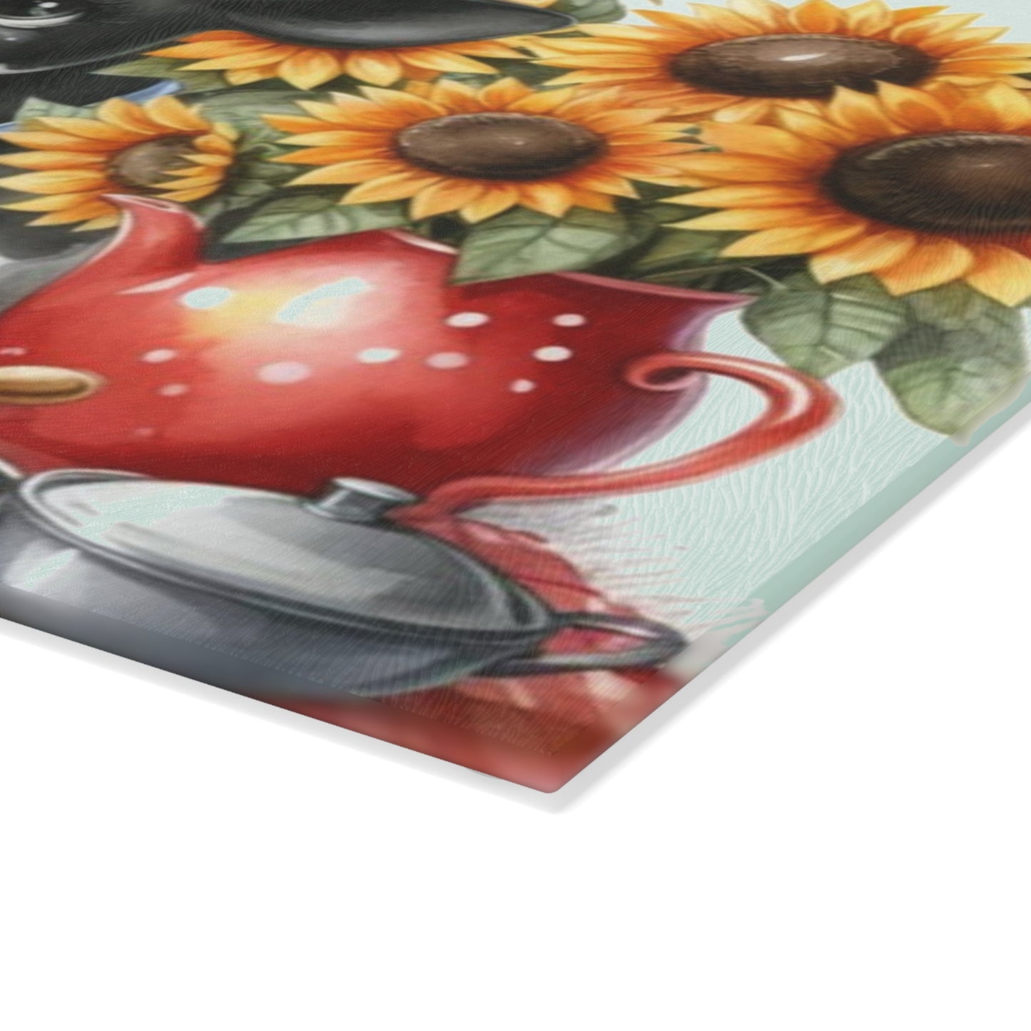 🐄 Baking Cow with Strawberries & Sunflowers Cutting Board – Whimsical Farmhouse Kitchen Fun 🍓🌻