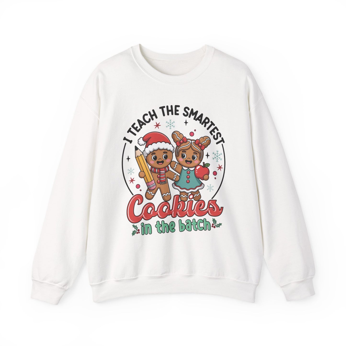 🍪✏️ Smartest Cookies Teacher Sweatshirt – Cute Gingerbread Classroom Vibes 🍎❄️