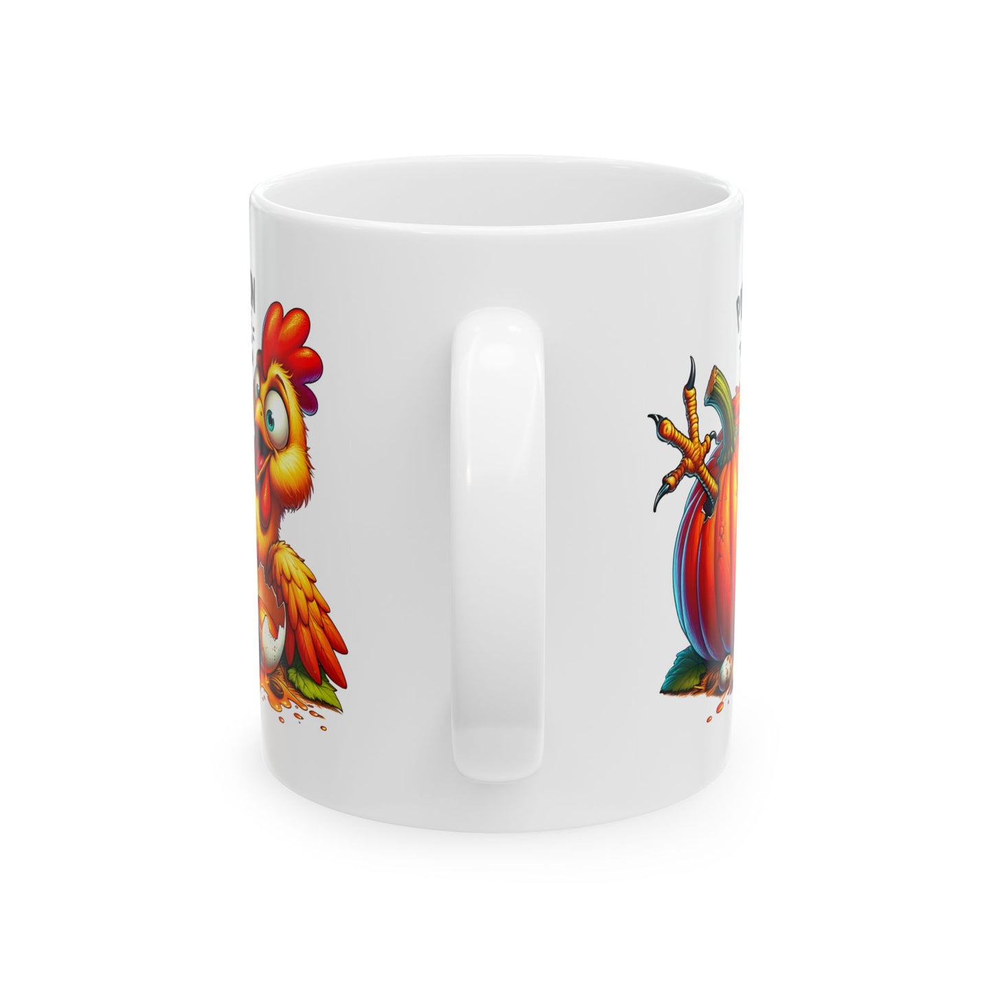 🐔🎃 Pumpkin Spice Extra Fresh Chicken Mug – Funny Fall Coffee Cup ✨☕