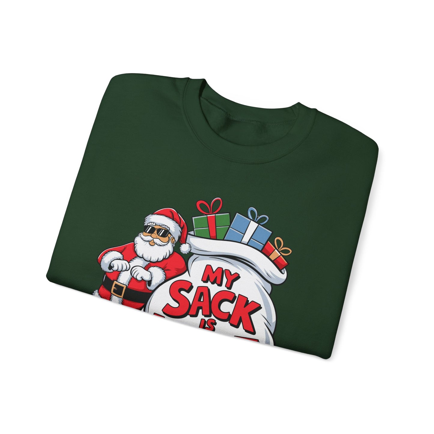🎅😂 My Sack Is Huge Sweatshirt – Funny Santa Christmas Pullover for Men