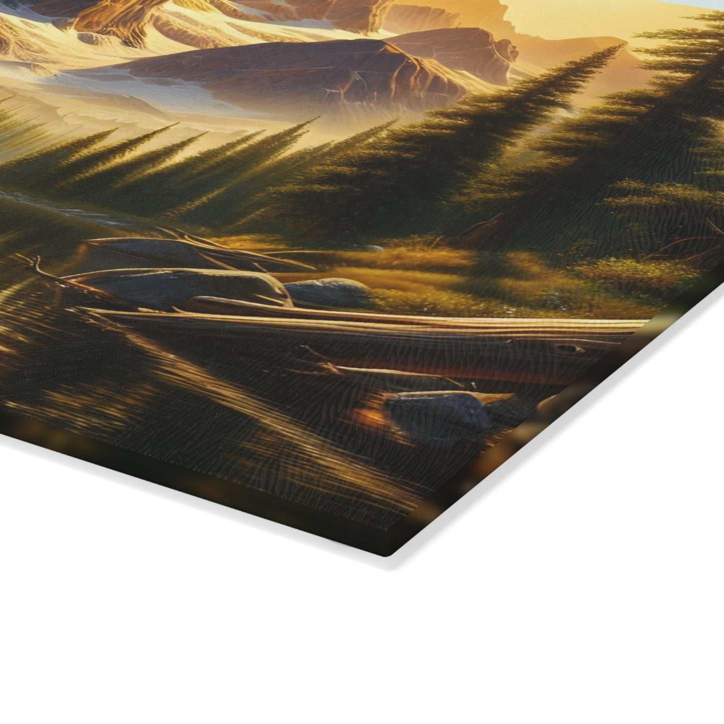 🎣 Mountain Lake Fishing Scene Cutting Board – Perfect for Anglers & Outdoor Enthusiasts 🌲