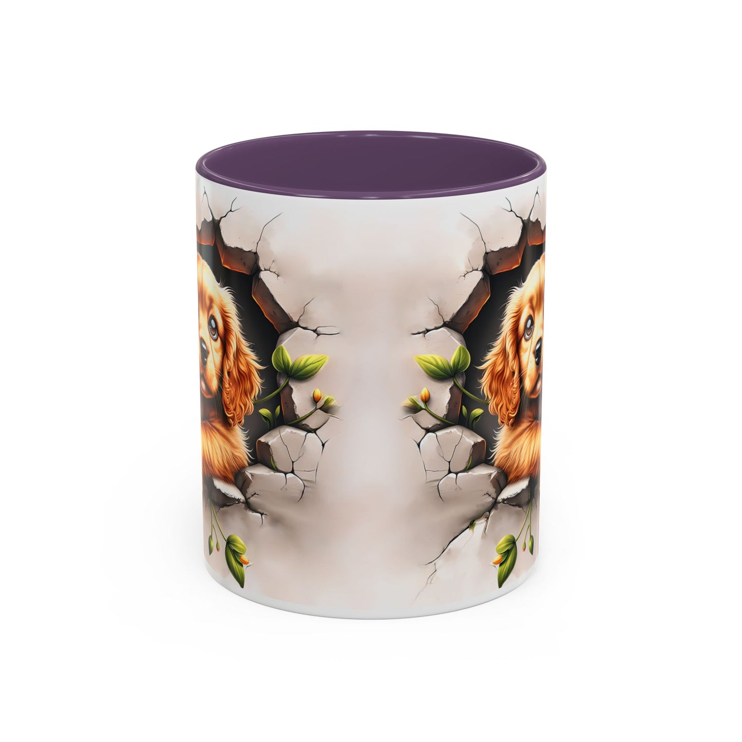 🐾 Cocker Spaniel Puppy Accent Mug – Sweet Fluffy Pup Coffee Cup ☕🤎