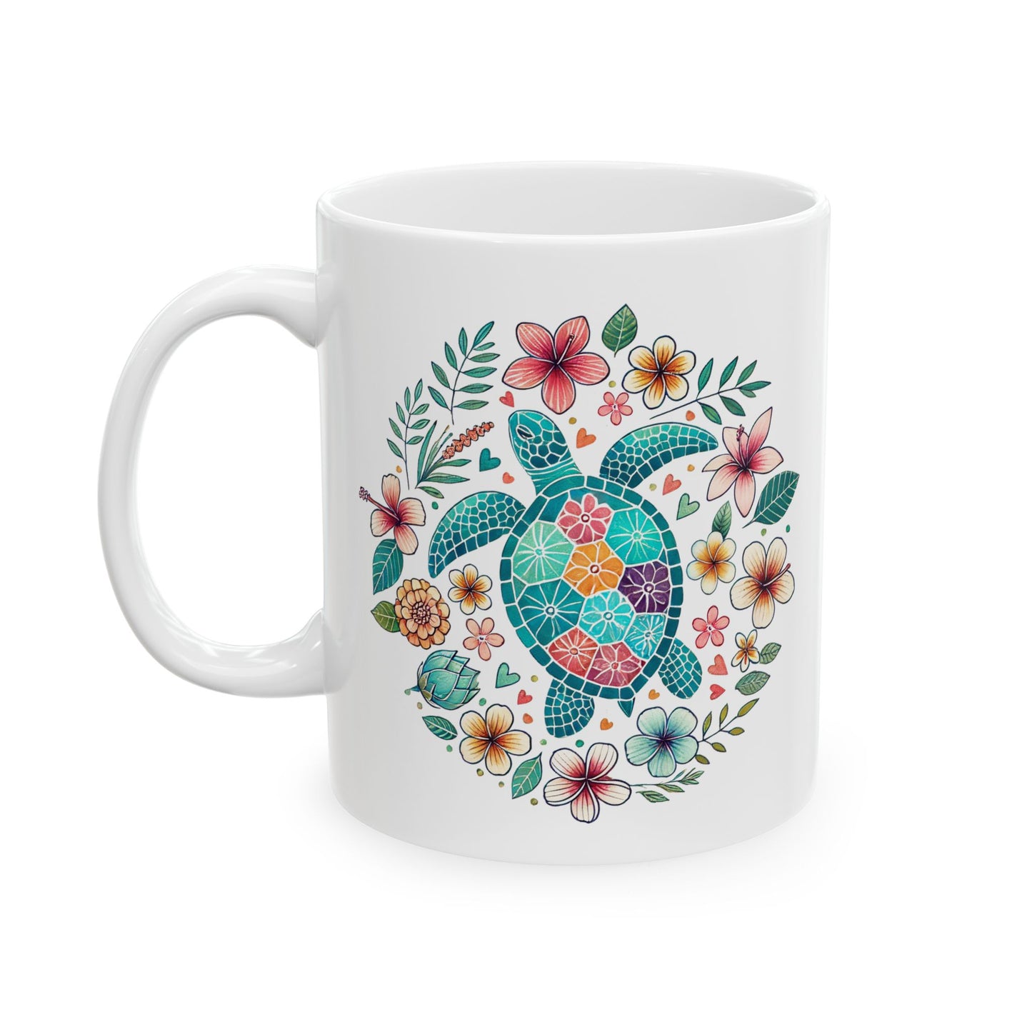 🐢 Personalized Sea Turtle Mug – A Beautiful Blend of Nature and Color! 🌸