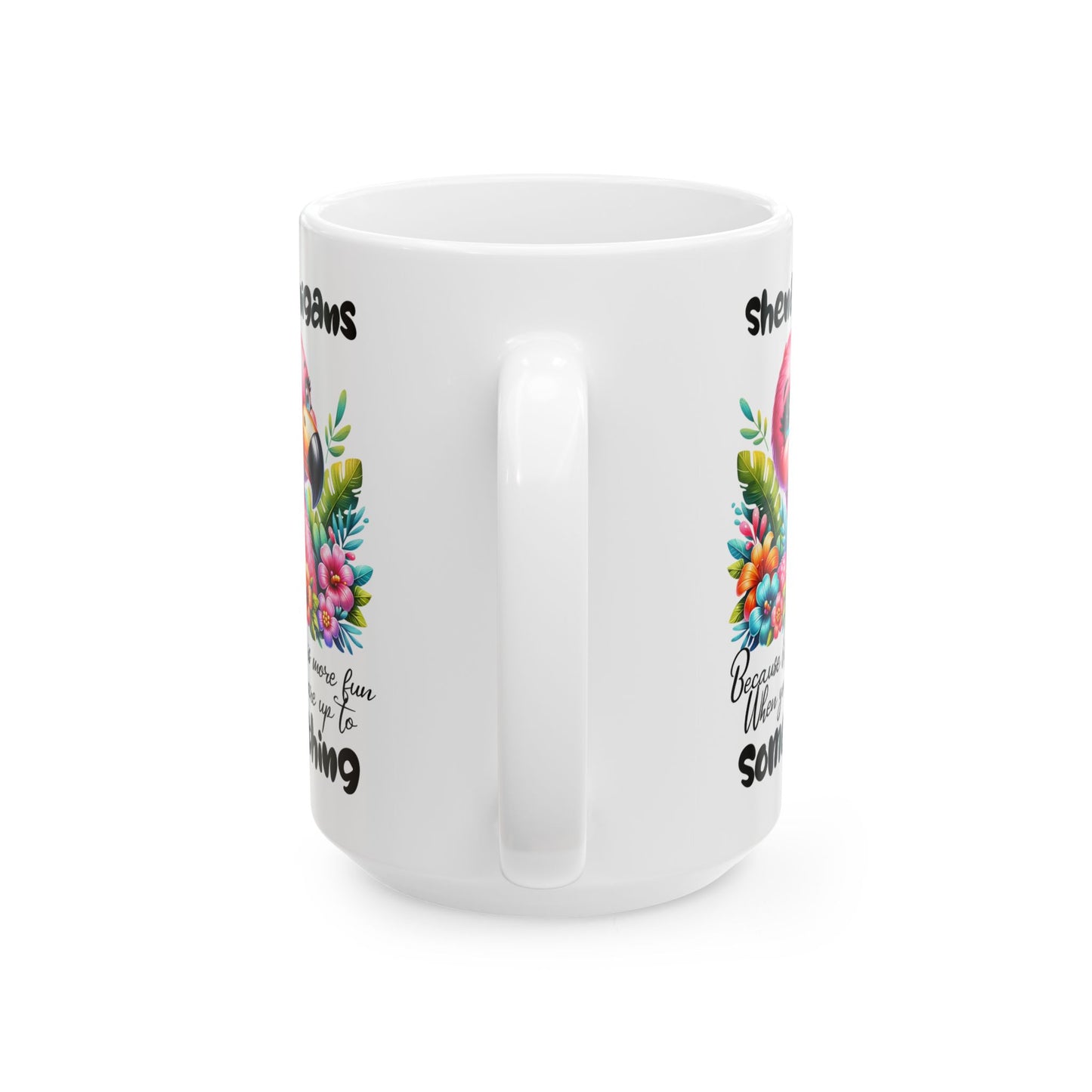 🌸 Flamingo &amp; Floral Bliss – Taza de café colorida y divertida para amantes de la naturaleza 🌺