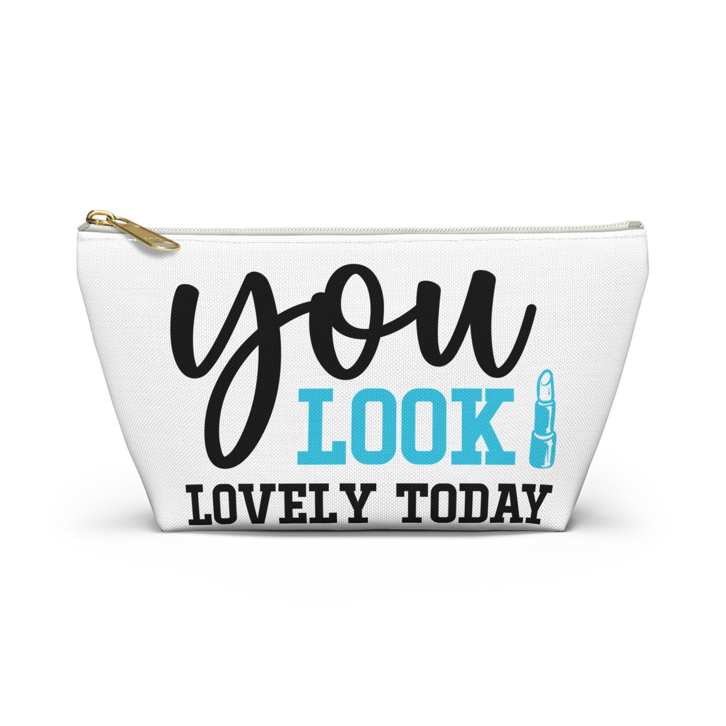 Accessory Pouch – "You Look Lovely Today" Blue Makeup Bag