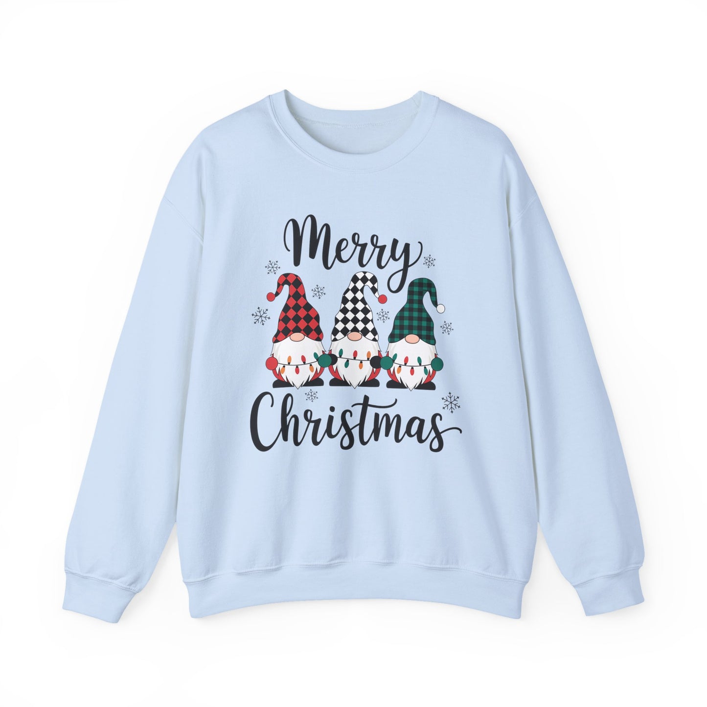 🎅✨ Merry Gnome Lights Sweatshirt – Whimsical Scandinavian Holiday Charm