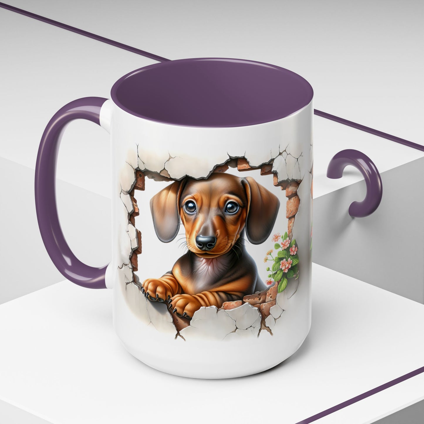 🐾🌭 Dachshund Puppy Accent Mug – Adorable Doxie Coffee Cup ☕❤️