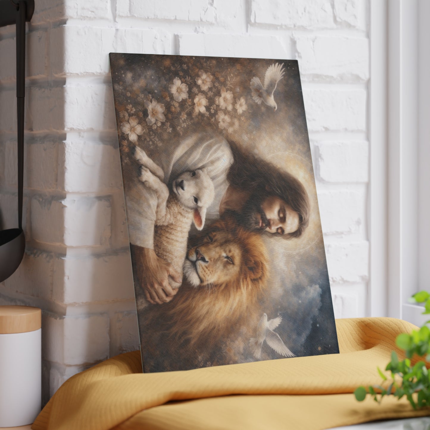 Jesus Cutting Board, Tempered Glass Cutting Board, Charcuterie Board, Chopping Board, Housewarming Gift, Custom cutting board