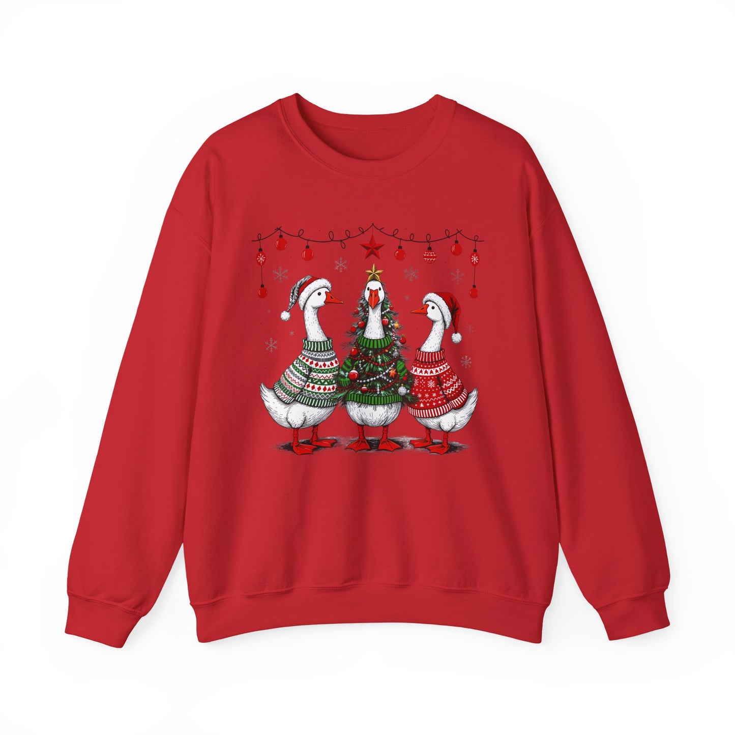 🎄🪿 Goosemas Sweater Flock Sweatshirt – Festive Geese in Cozy Knits