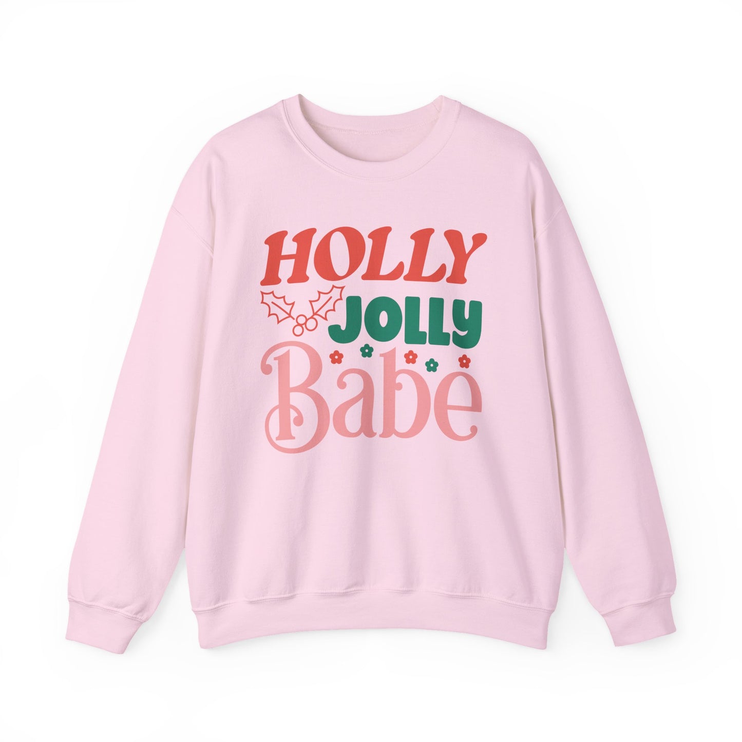 🎀✨ Holly Jolly Babe Retro Crewneck – Cute, Cozy & Festive