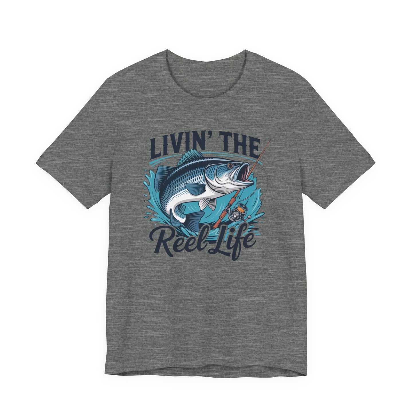 🎣 Livin’ the Reel Life Fishing T-Shirt – Perfect Gift for Anglers! 🐟