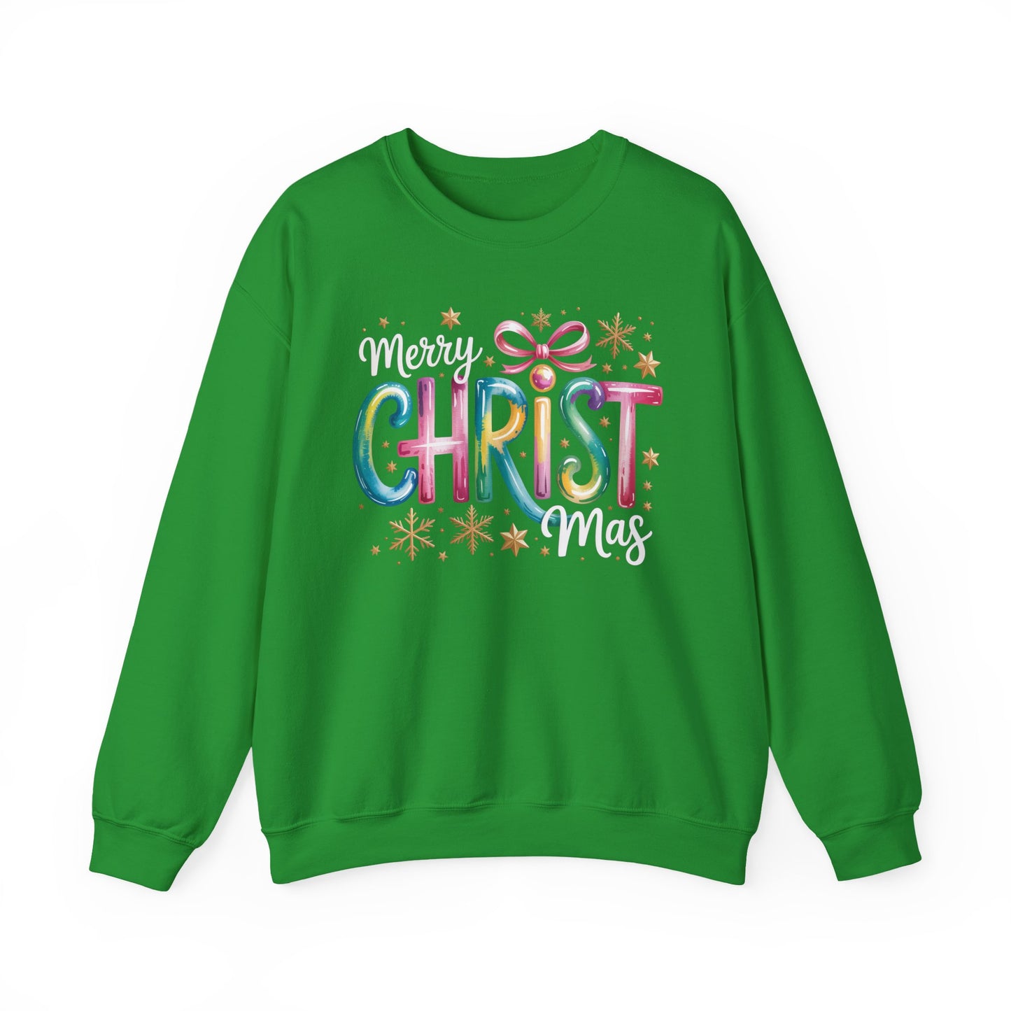 🎄🌈 Merry Christmas Rainbow Sweatshirt – Colorful Holiday Cheer ✨