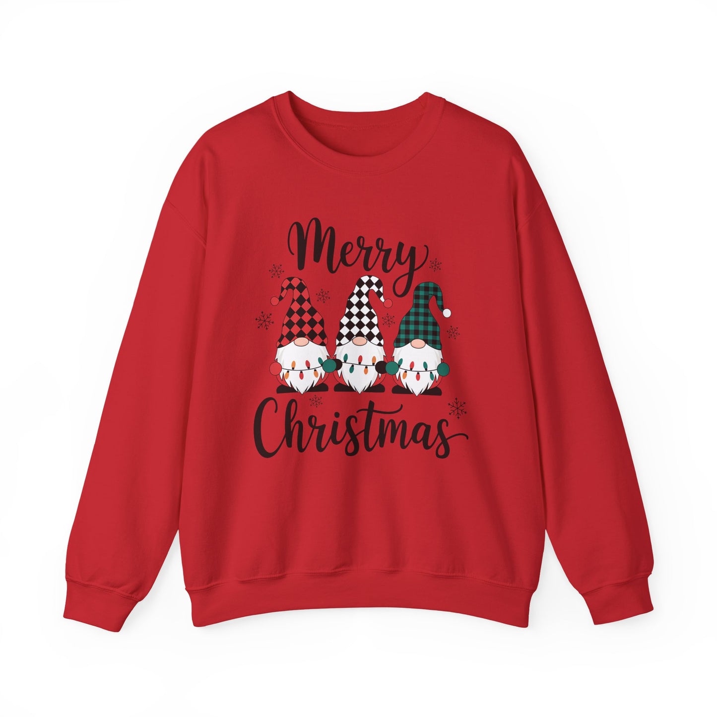 🎅✨ Merry Gnome Lights Sweatshirt – Whimsical Scandinavian Holiday Charm