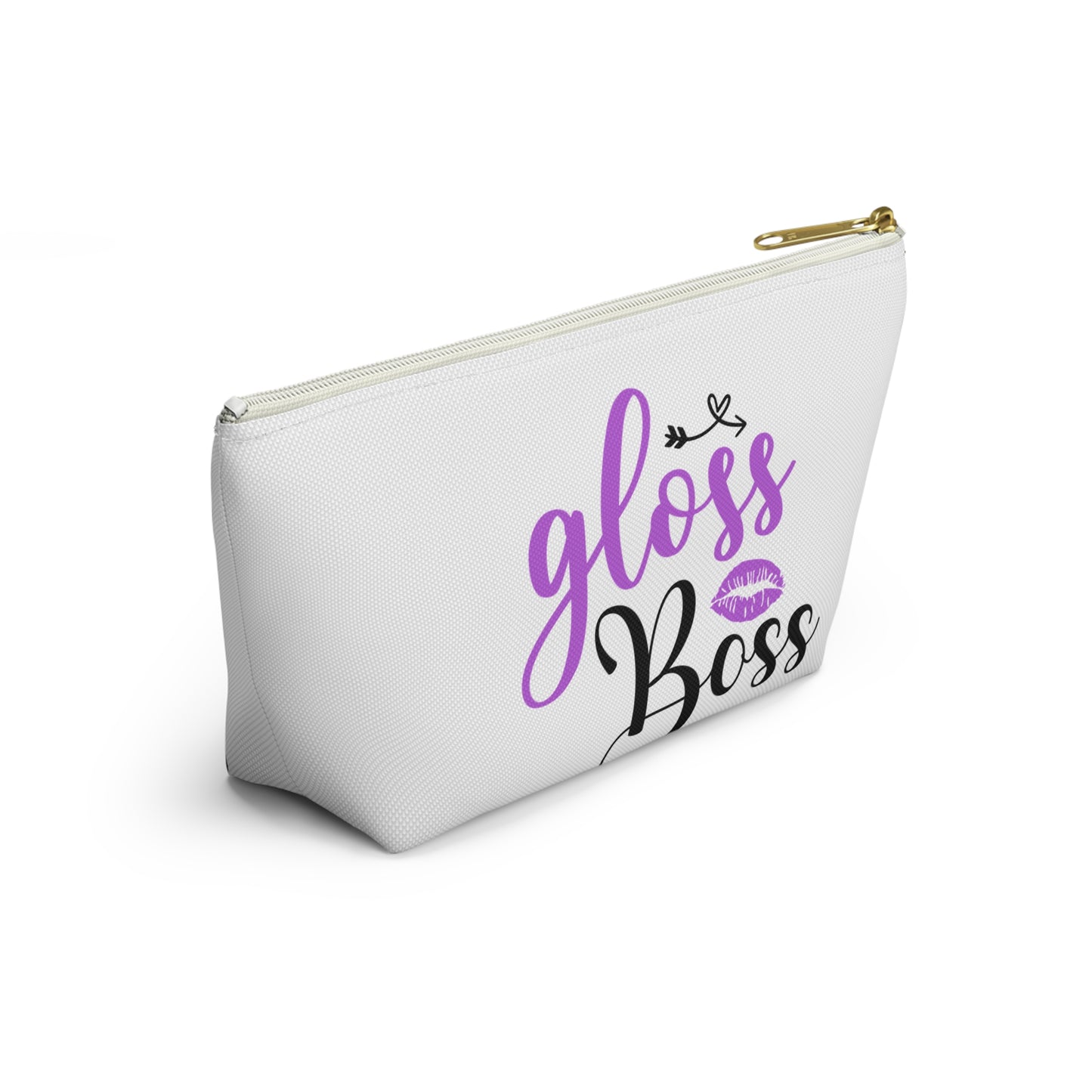 Accessory Pouch – "Gloss Boss" Purple Makeup Bag