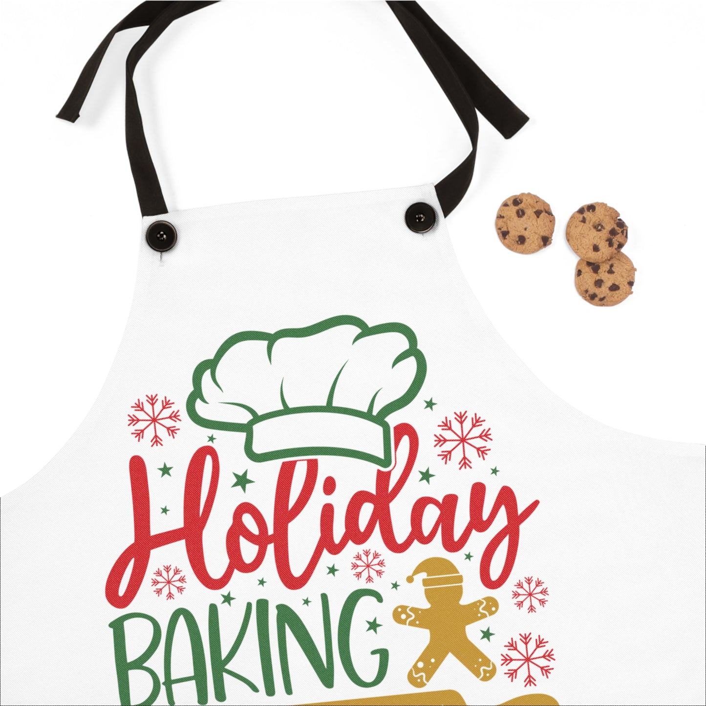 🎄🍪 “Holiday Baking Crew” Christmas Apron – Festive Fun for Kitchen Elves & Cookie Pros