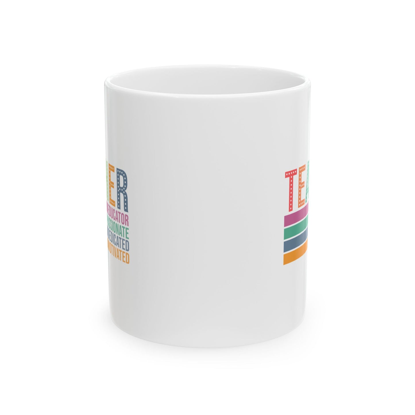 🍎 Motivated Teacher Mug – Educator, Compassionate, and Proud 💛📚