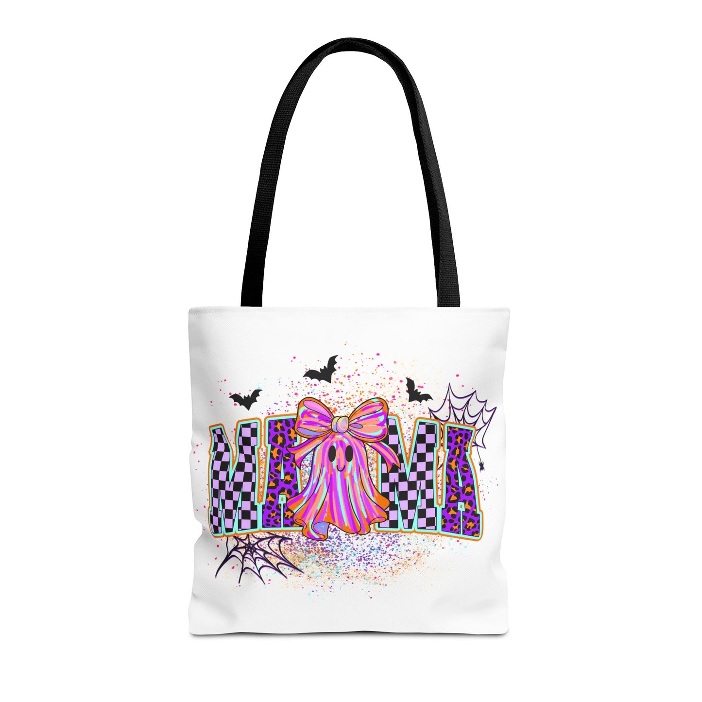 🎃 Colorful Mama Ghost Halloween Tote Bag – Spooky Fun with a Pop of Color 👻👜