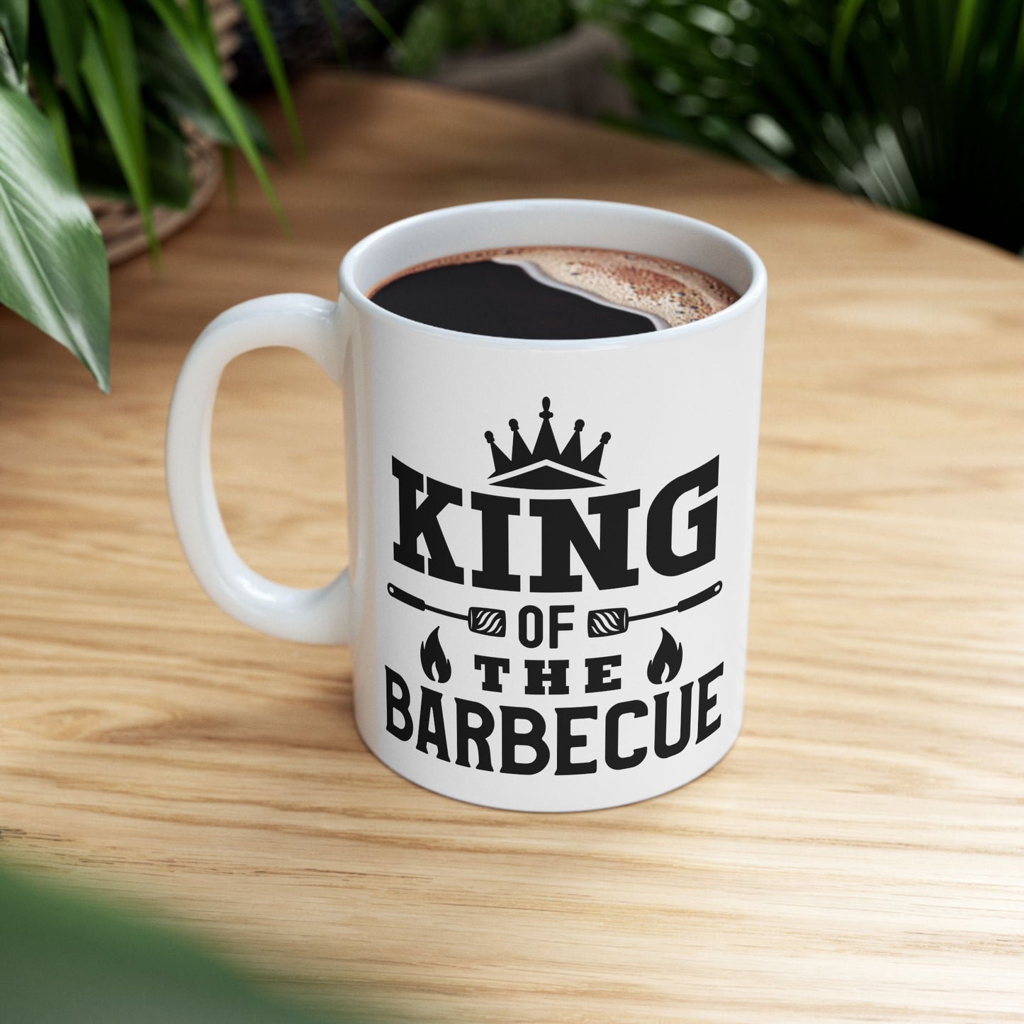 🔥👑 KING OF THE BARBEQUE – Funny BBQ Dad Coffee Mug (11oz & 15oz) 👑🔥