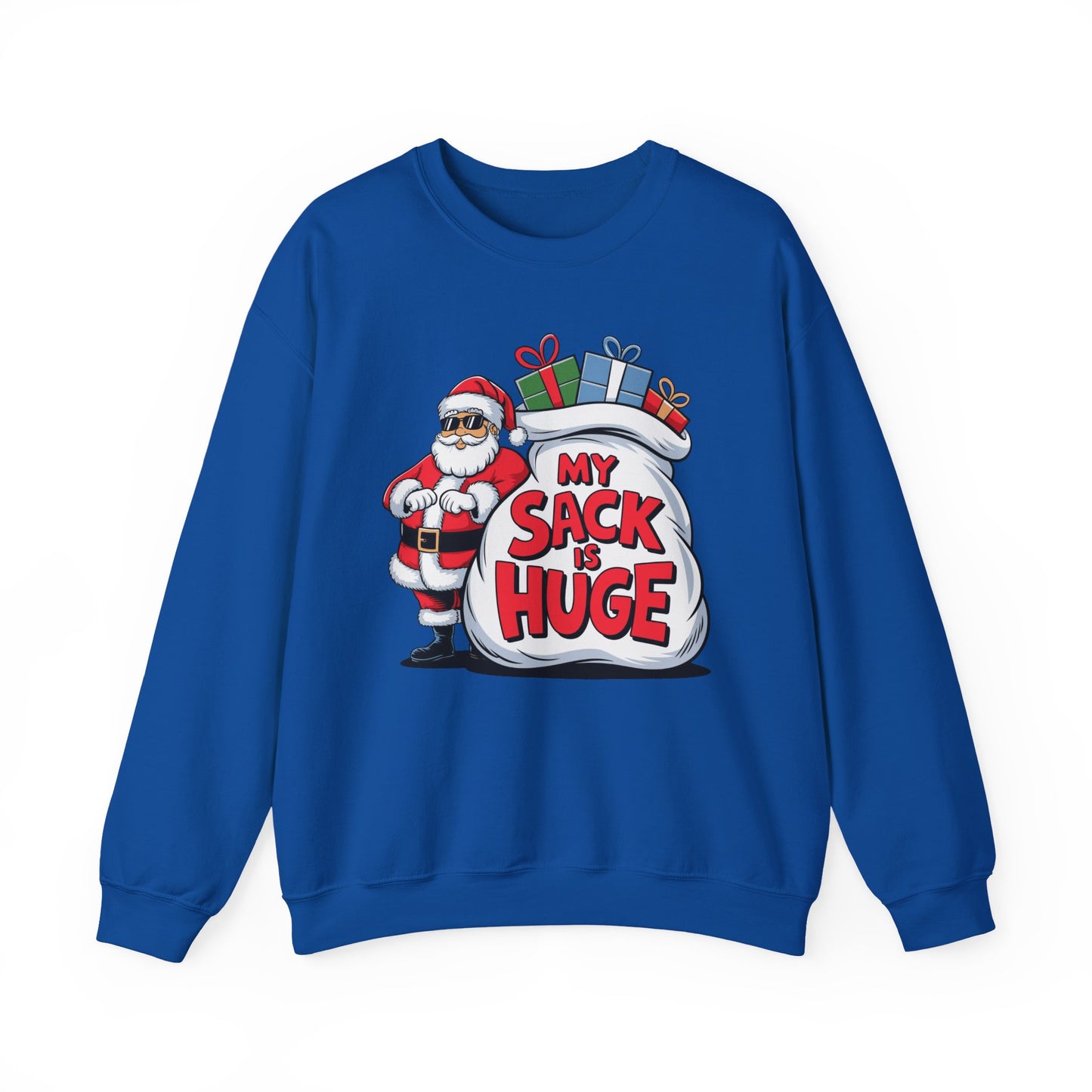 🎅😂 My Sack Is Huge Sweatshirt – Funny Santa Christmas Pullover for Men
