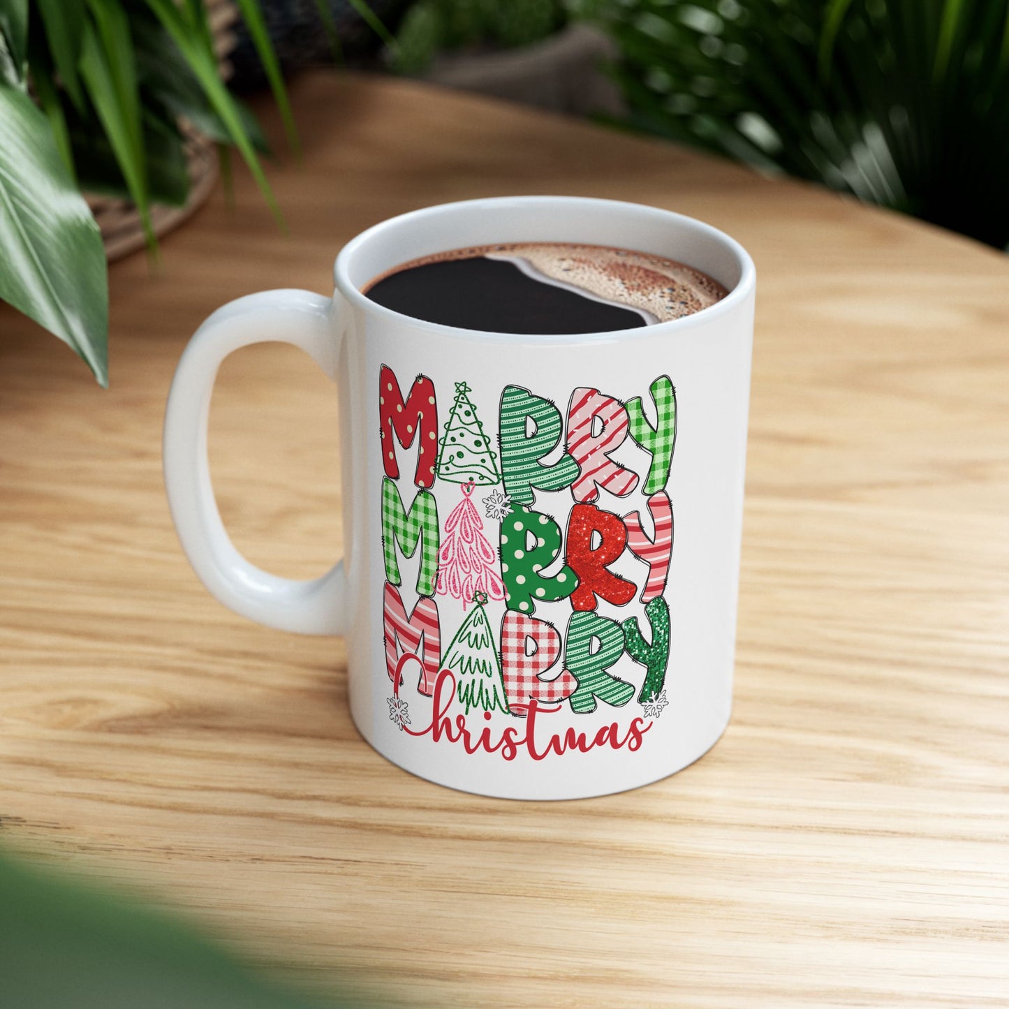 🎄 Merry Merry Merry Christmas Mug – Festive Cheer in Every Sip 🎅