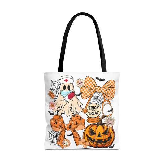 🩺 Nurse Ghost Tote Bag – Spooky Season Meets Healthcare Heroes 👻👜