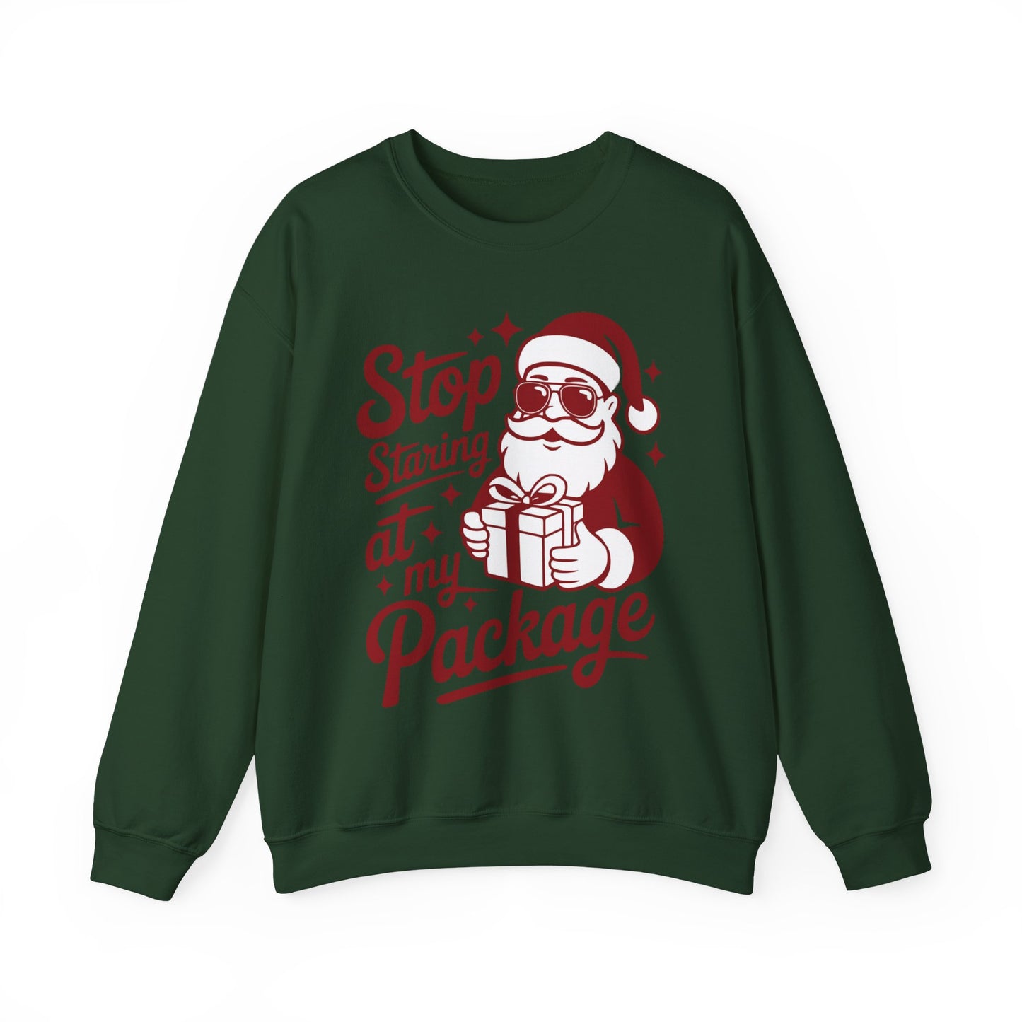 🎅🤣 Stop Staring at My Package Sweatshirt – Funny Santa Holiday Pullover