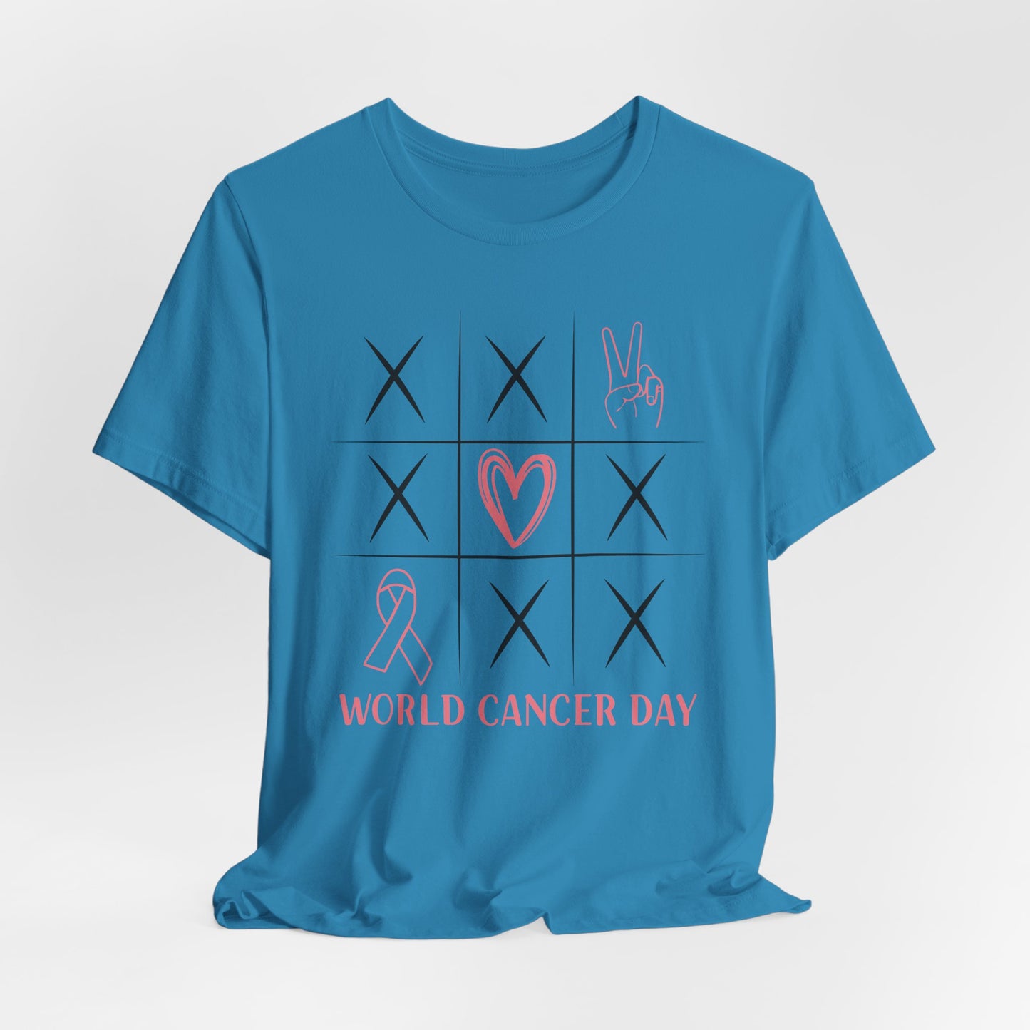 🎗️ World Cancer Day Awareness T-Shirt – Peace, Love & Hope 💕