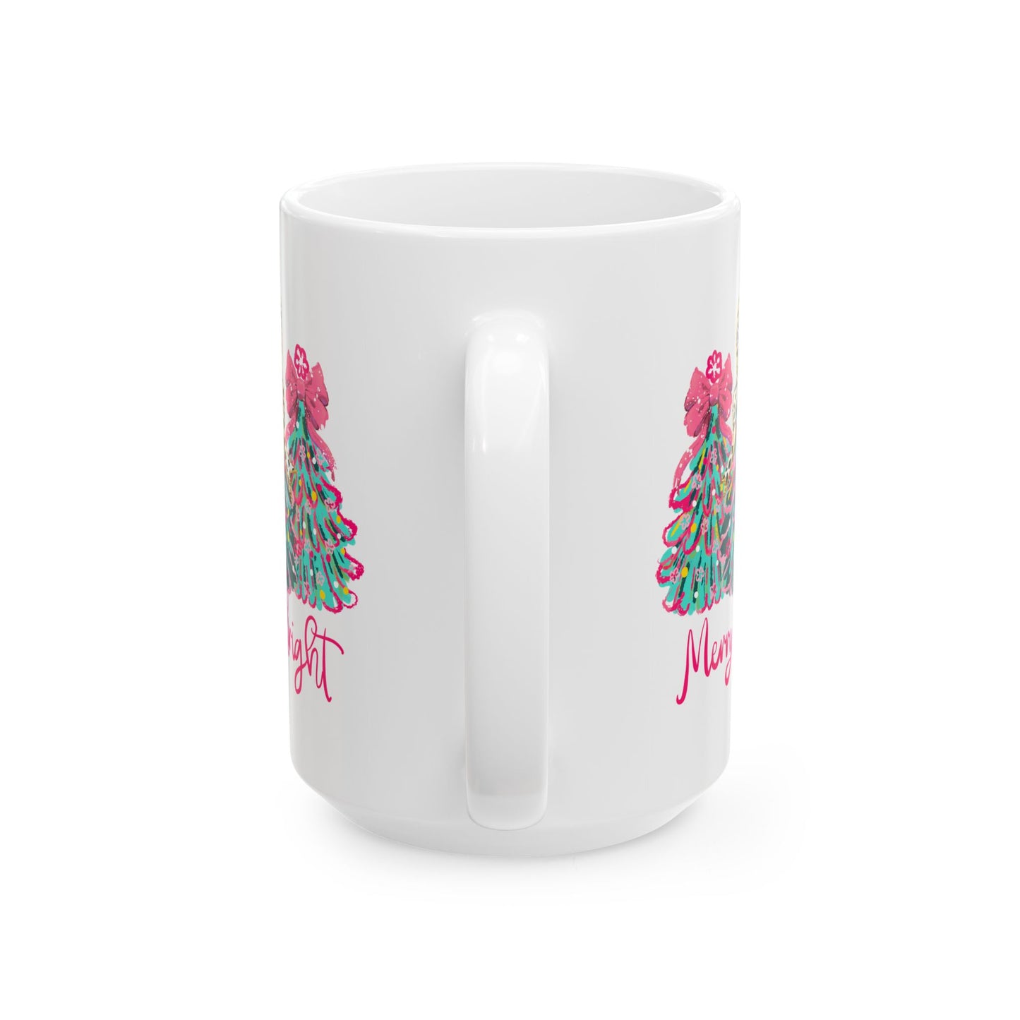 🎄 Merry & Bright Christmas Tree Mug – Glam Holiday Cheer in Every Sip ✨