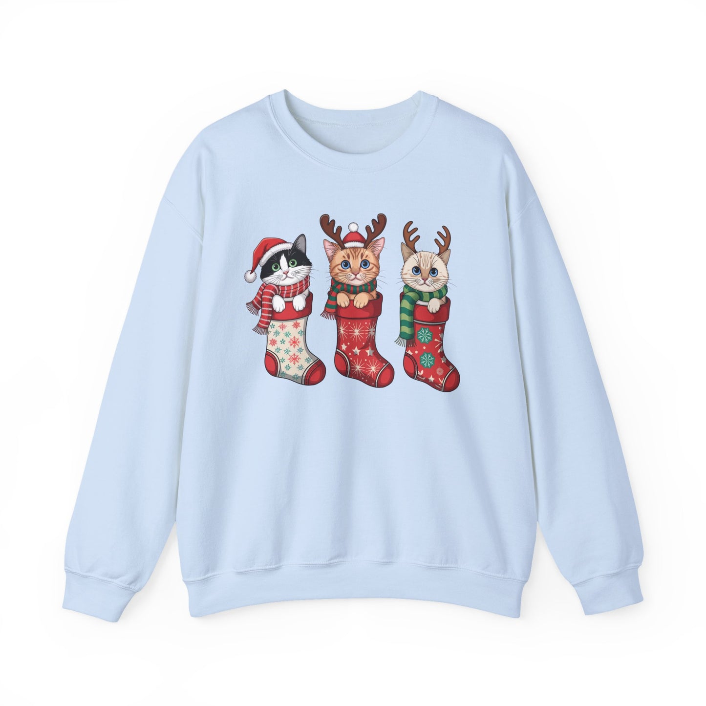 🐱🎄 Kitties in Stockings Sweatshirt – Cozy & Adorable Holiday Cats 🧦✨