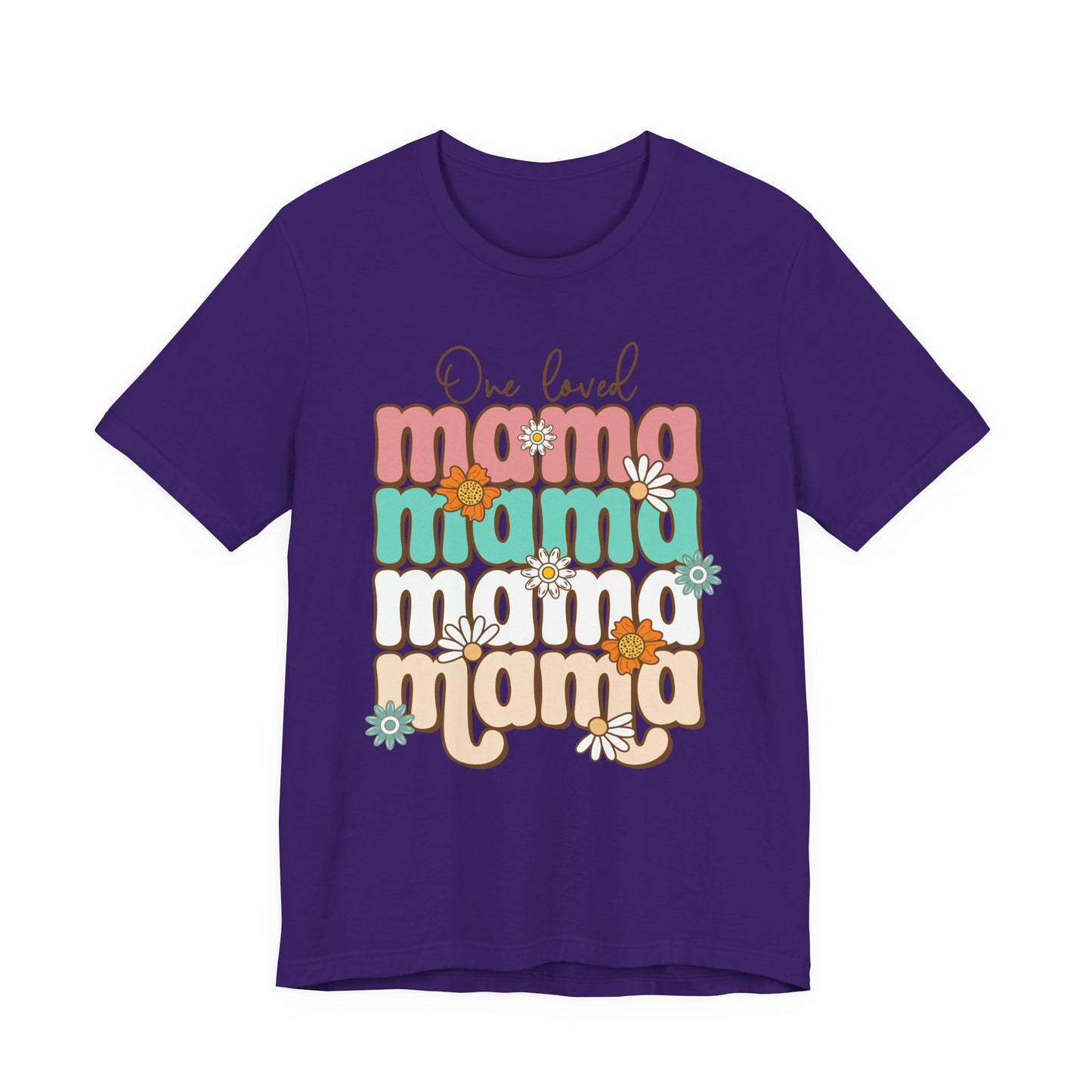 👕 Mama, Mama, Mama, Mama Boho-Style T-Shirt – Joyful Chaos of Motherhood 🌿