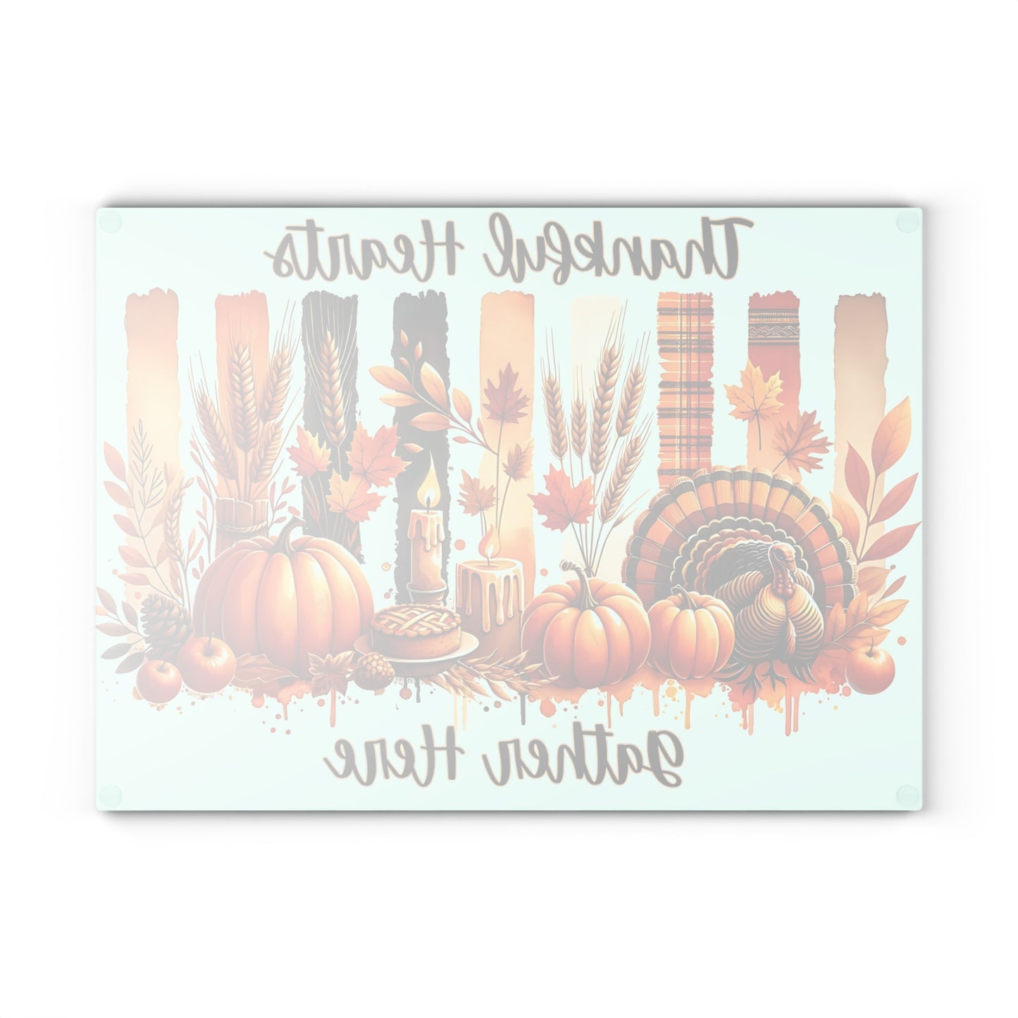 🦃🍂 Thankful Hearts Gather Here Cutting Board – Warm Autumn Charm for Your Kitchen 🕯️🥧
