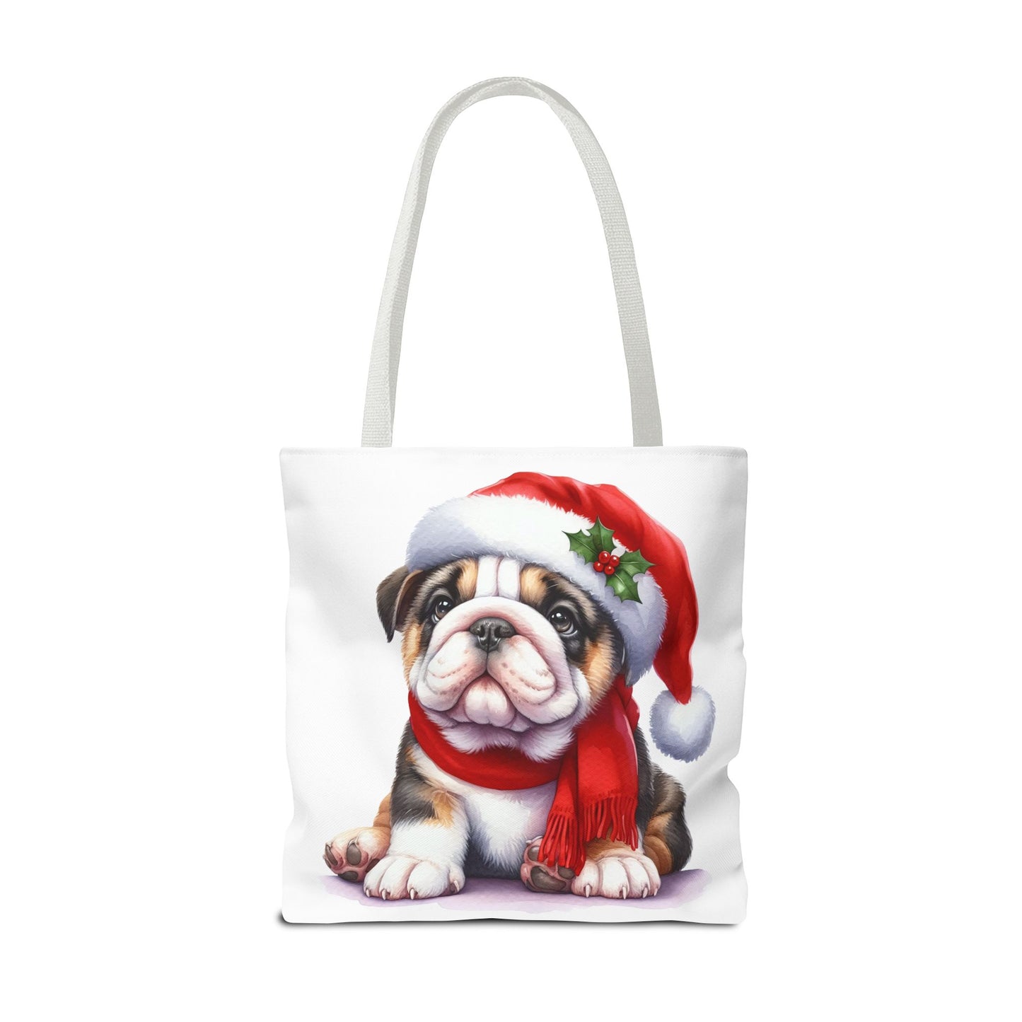 🎅 Bulldog Christmas Tote Bag – Cozy Holiday Style for Dog Lovers 🐾